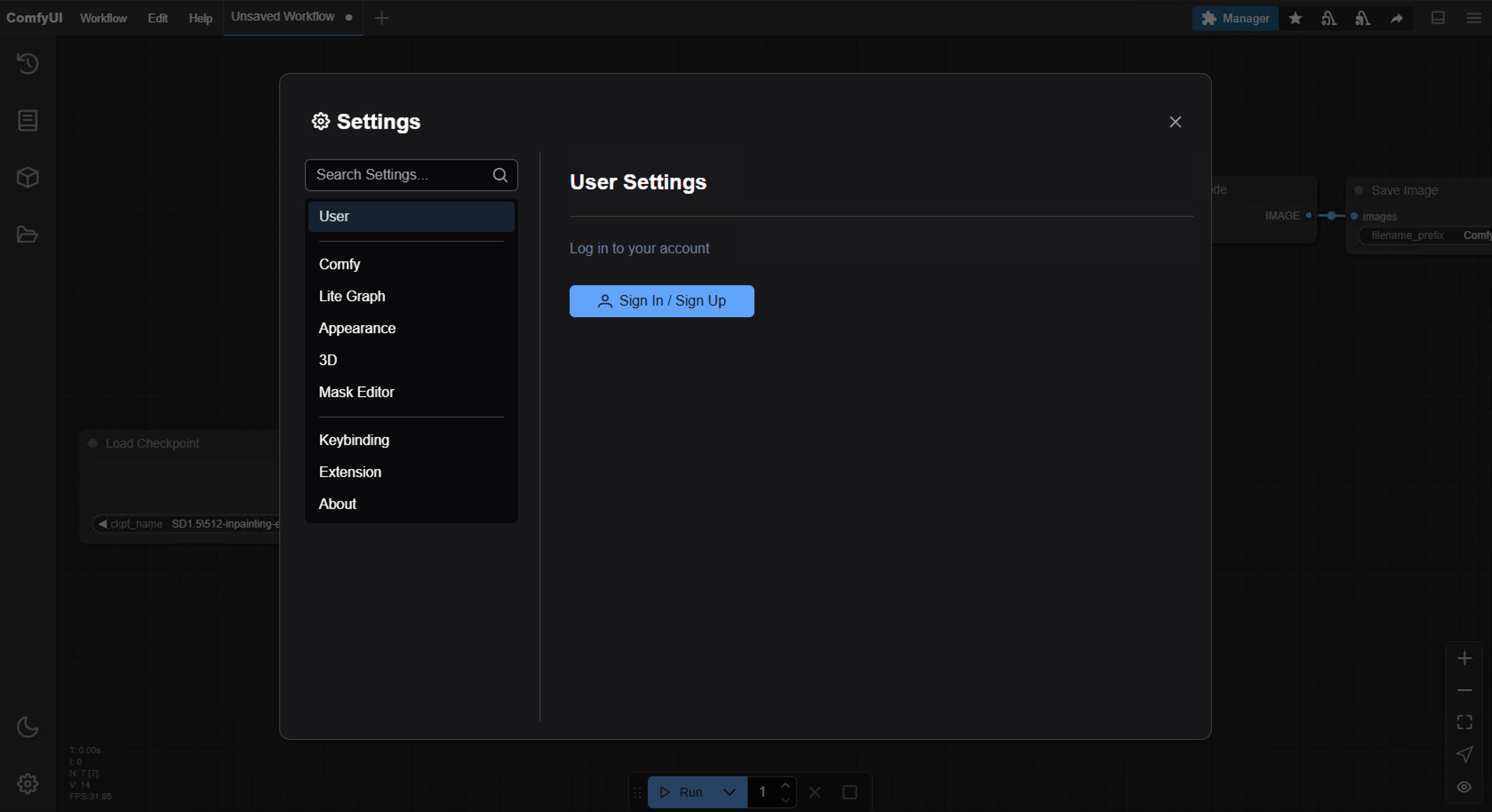 ComfyUI User Interface