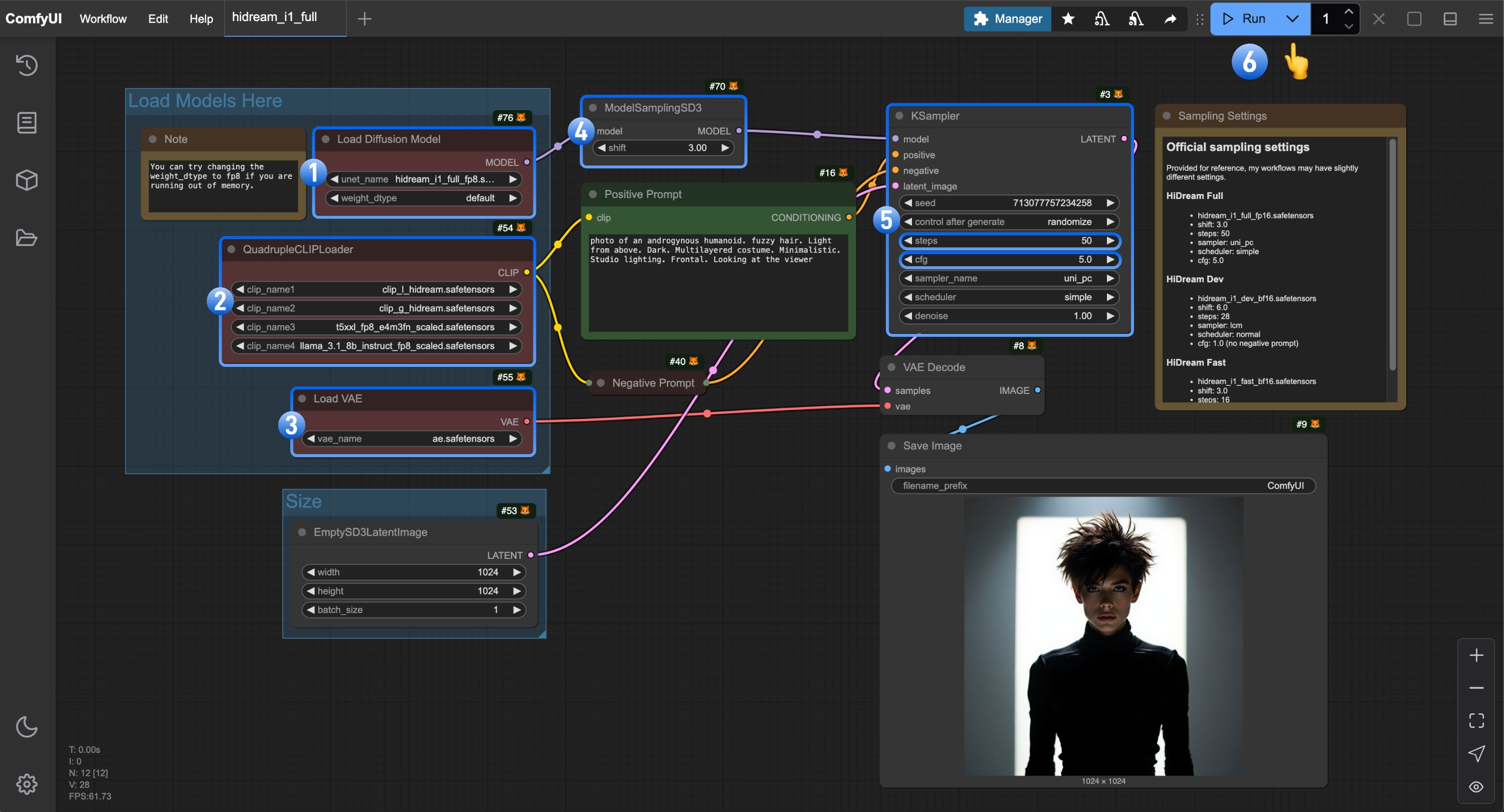HiDream-I1 Full Version Flow Diagram