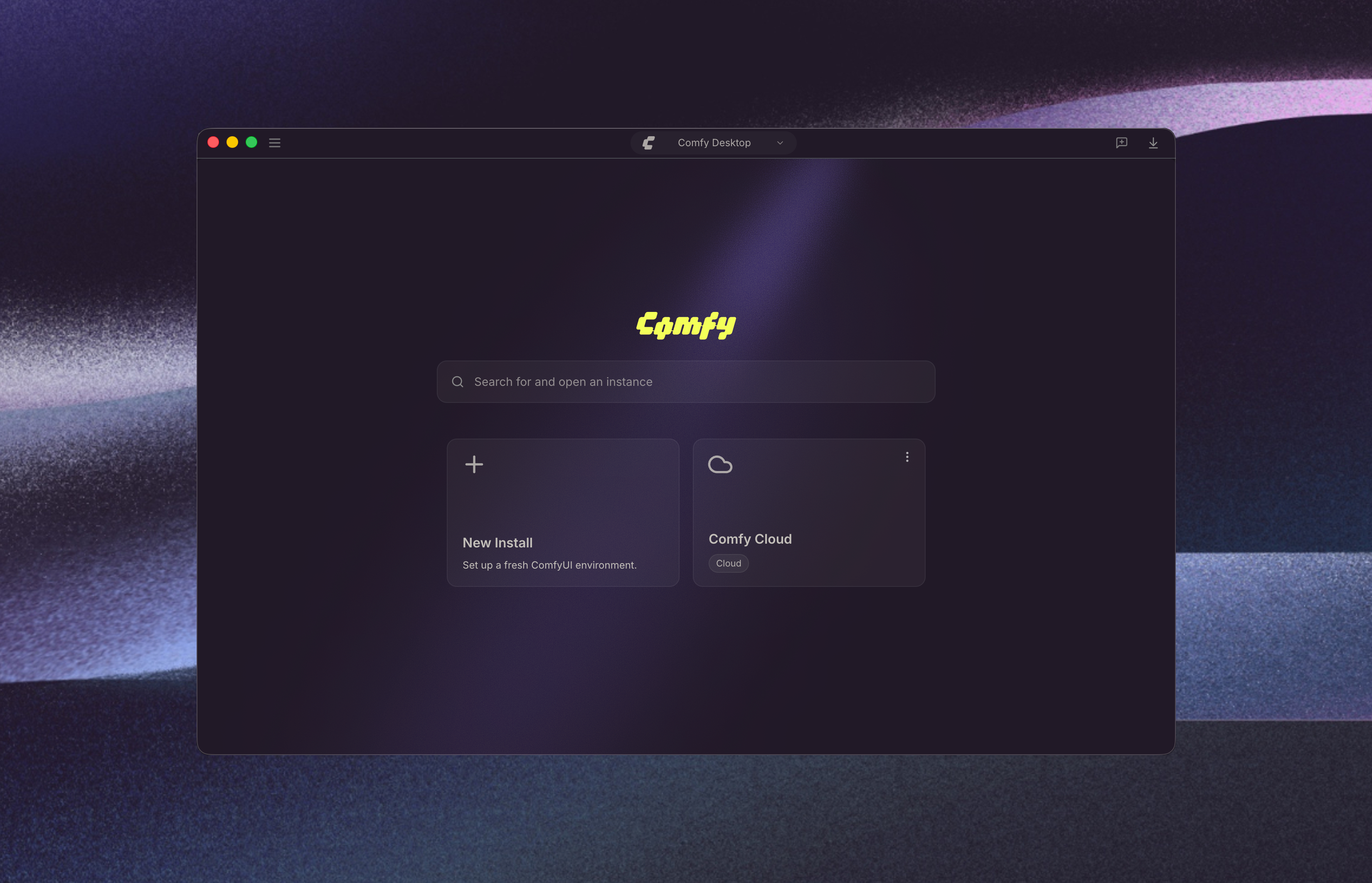Comfy Desktop 스크린샷