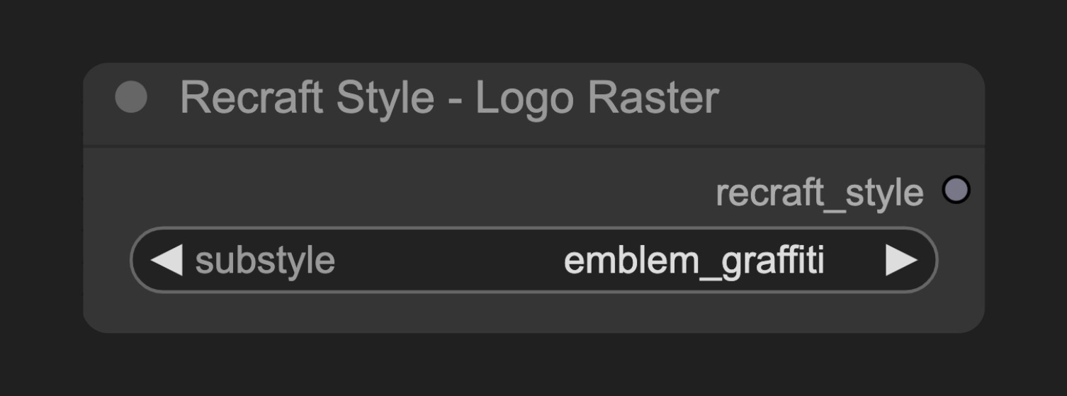 ComfyUI Built-in Recraft Style - Logo Raster Node