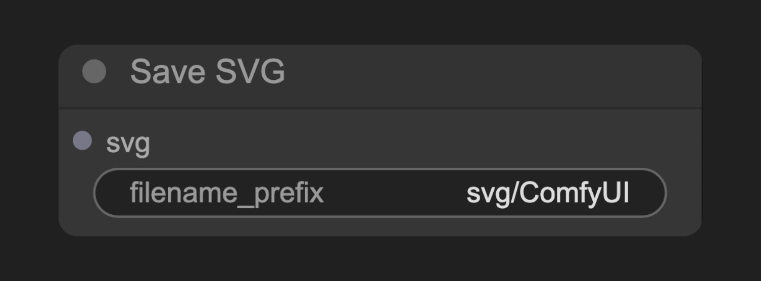 ComfyUI Built-in Save SVG Node