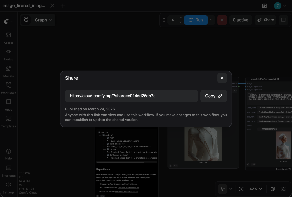 Copy the share link