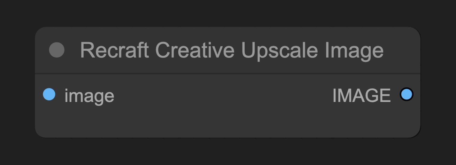 ComfyUI Native Recraft Creative Upscale Node