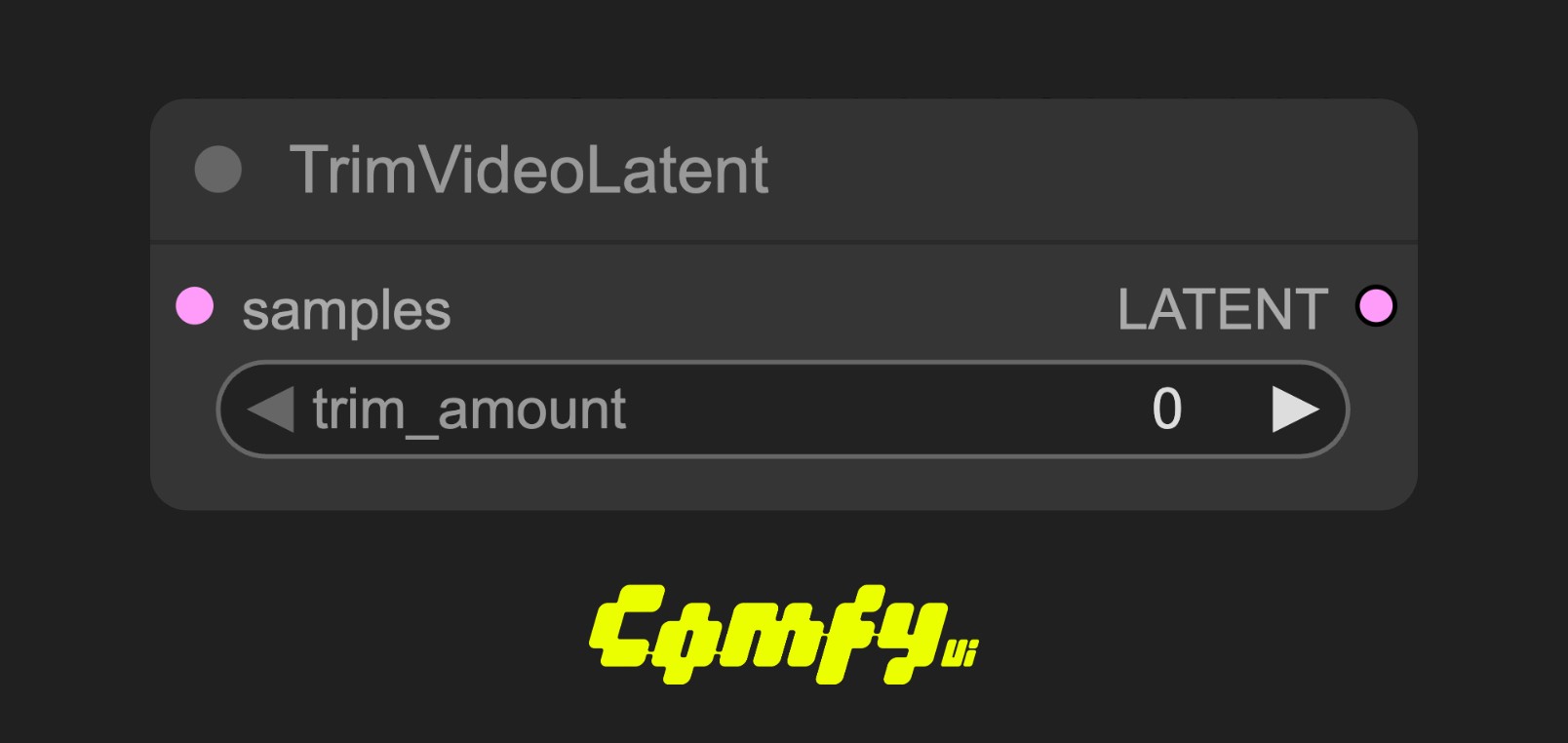 ComfyUI TrimVideoLatent 节点