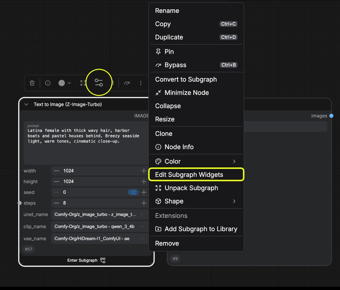 Open Parameters Panel