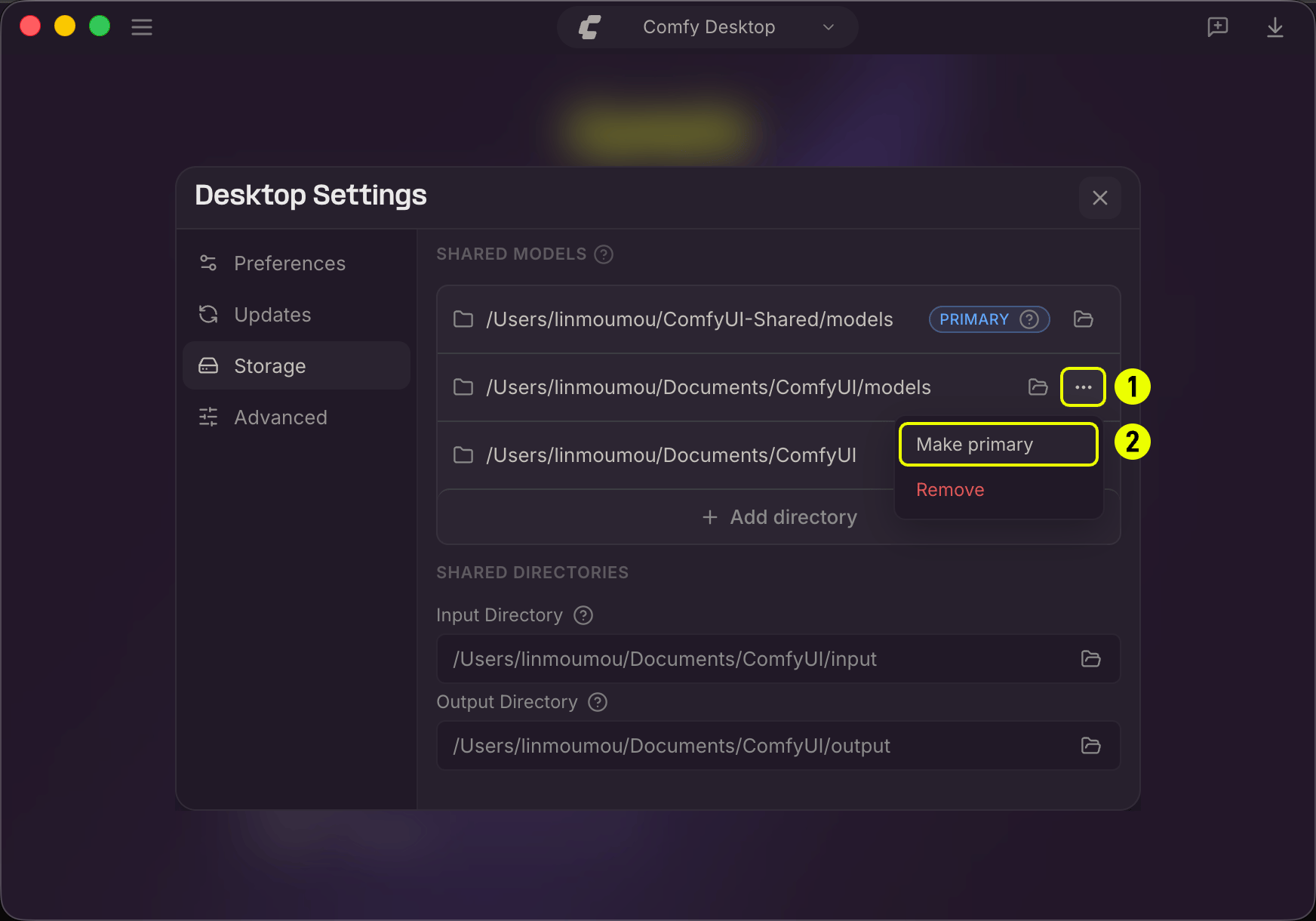 Make directory primary