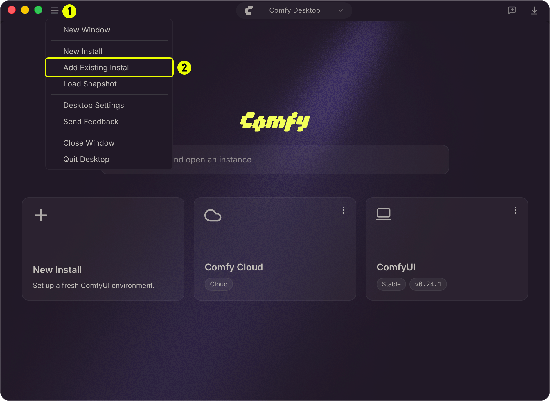 Add Existing Install