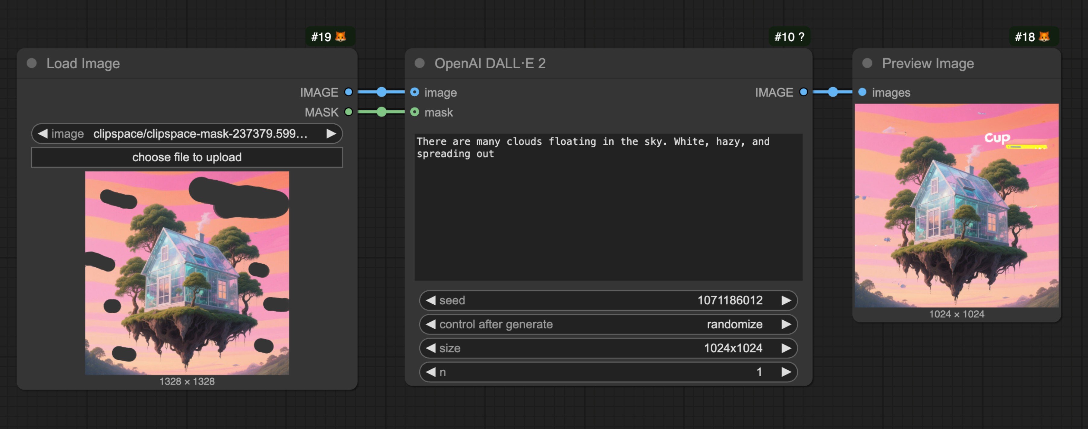 ComfyUI openai-dall-e-2 工作流示例