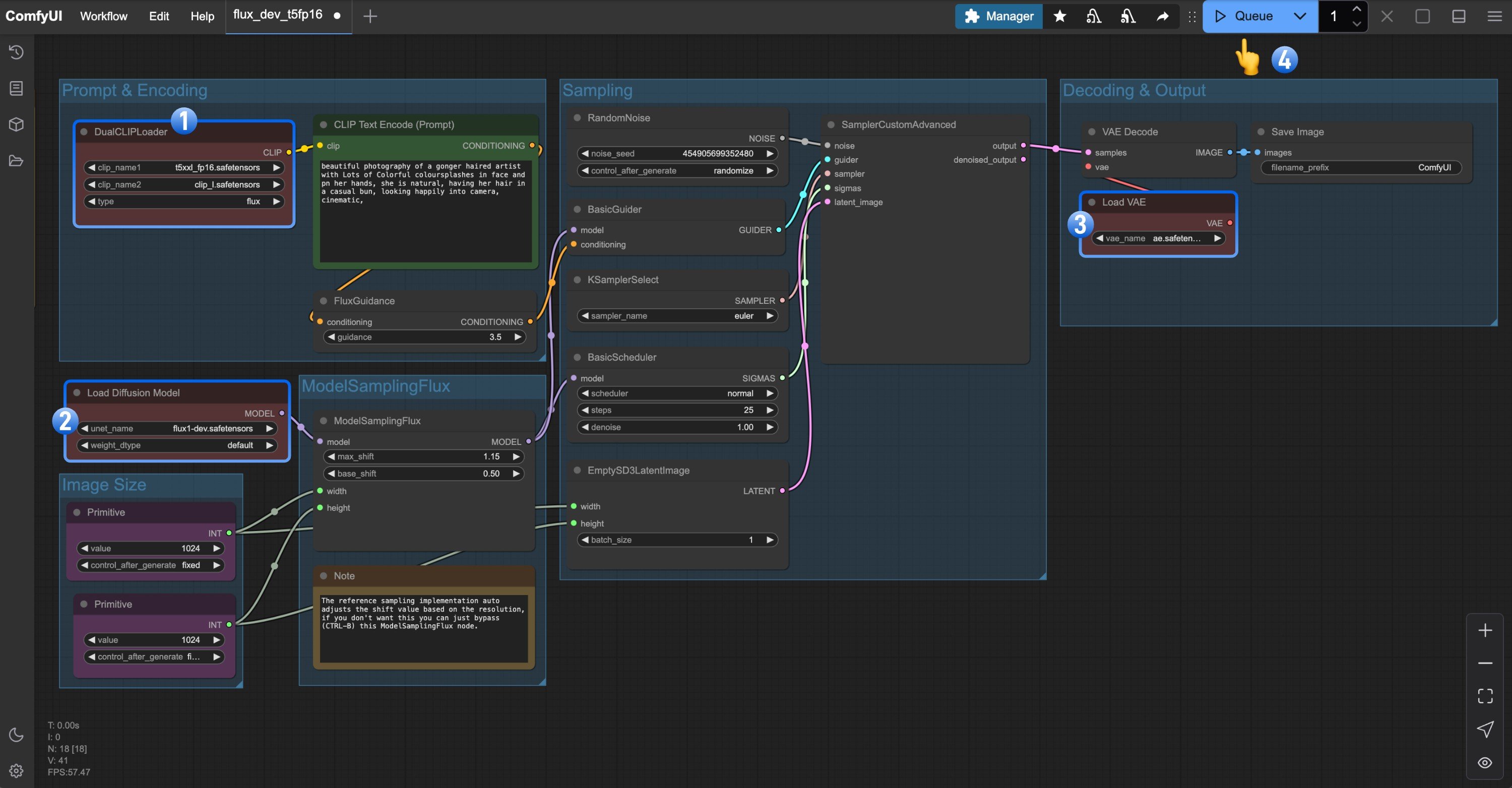 ComfyUI Flux Dev Workflow
