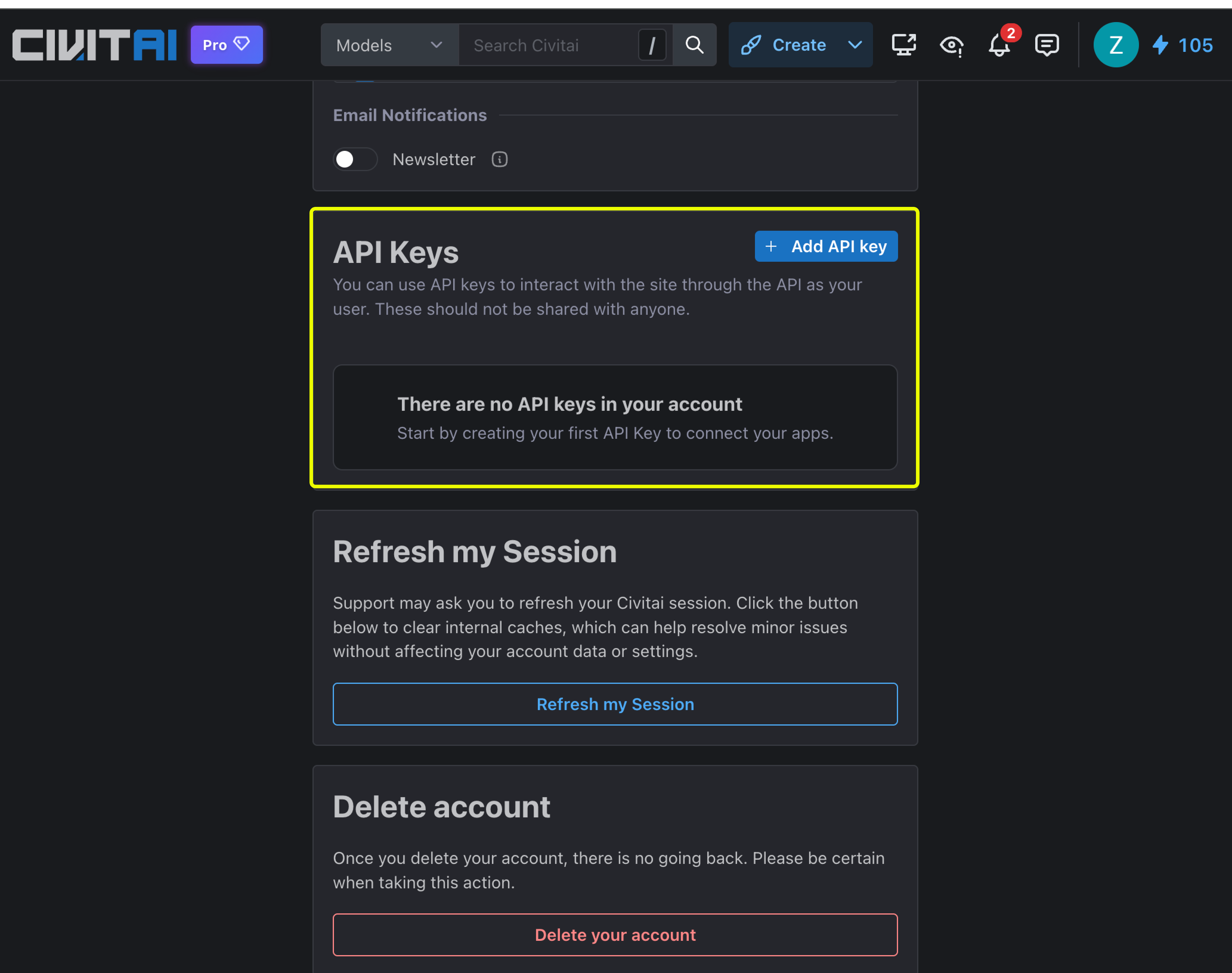 Civitai API Key