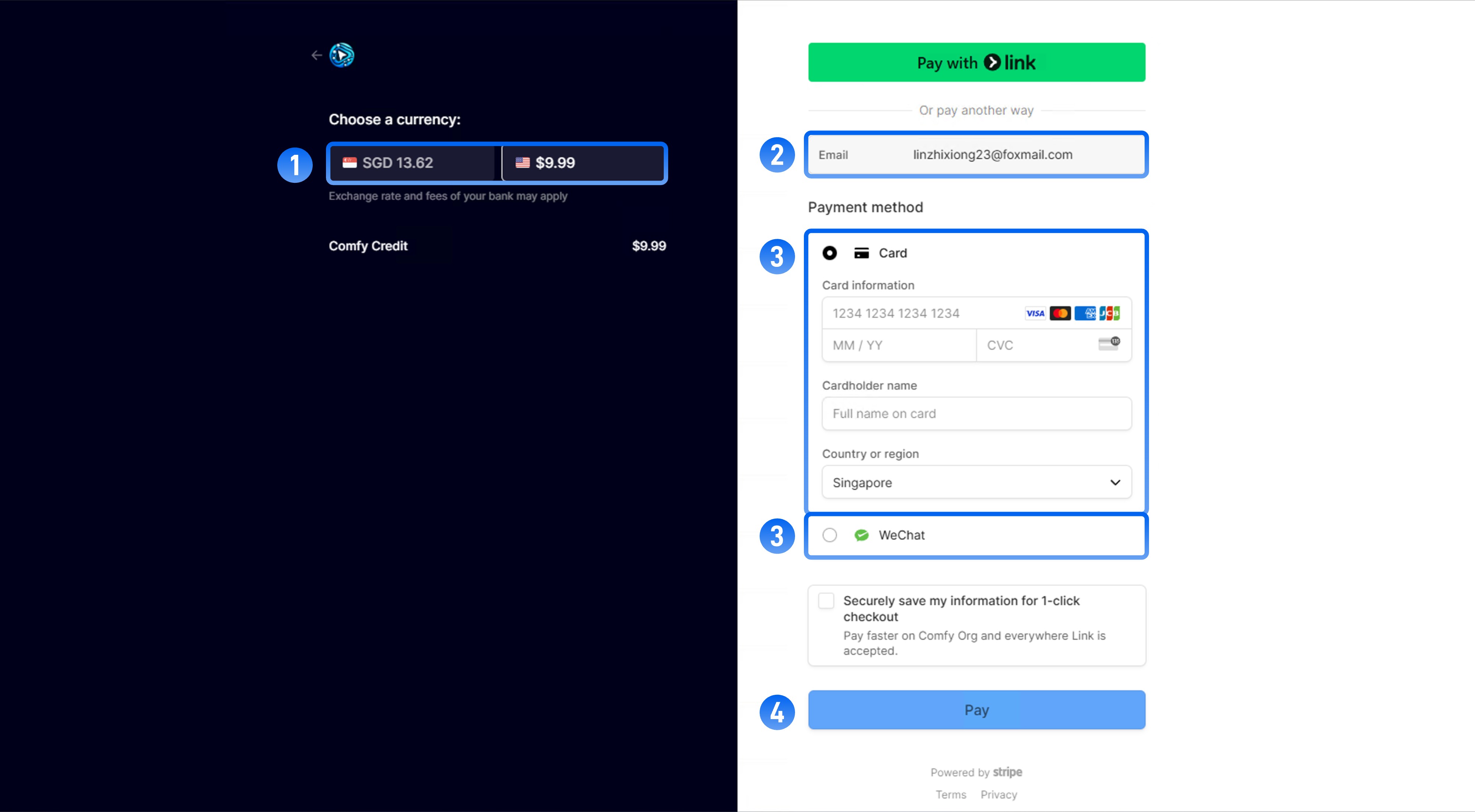 Stripe 결제 페이지