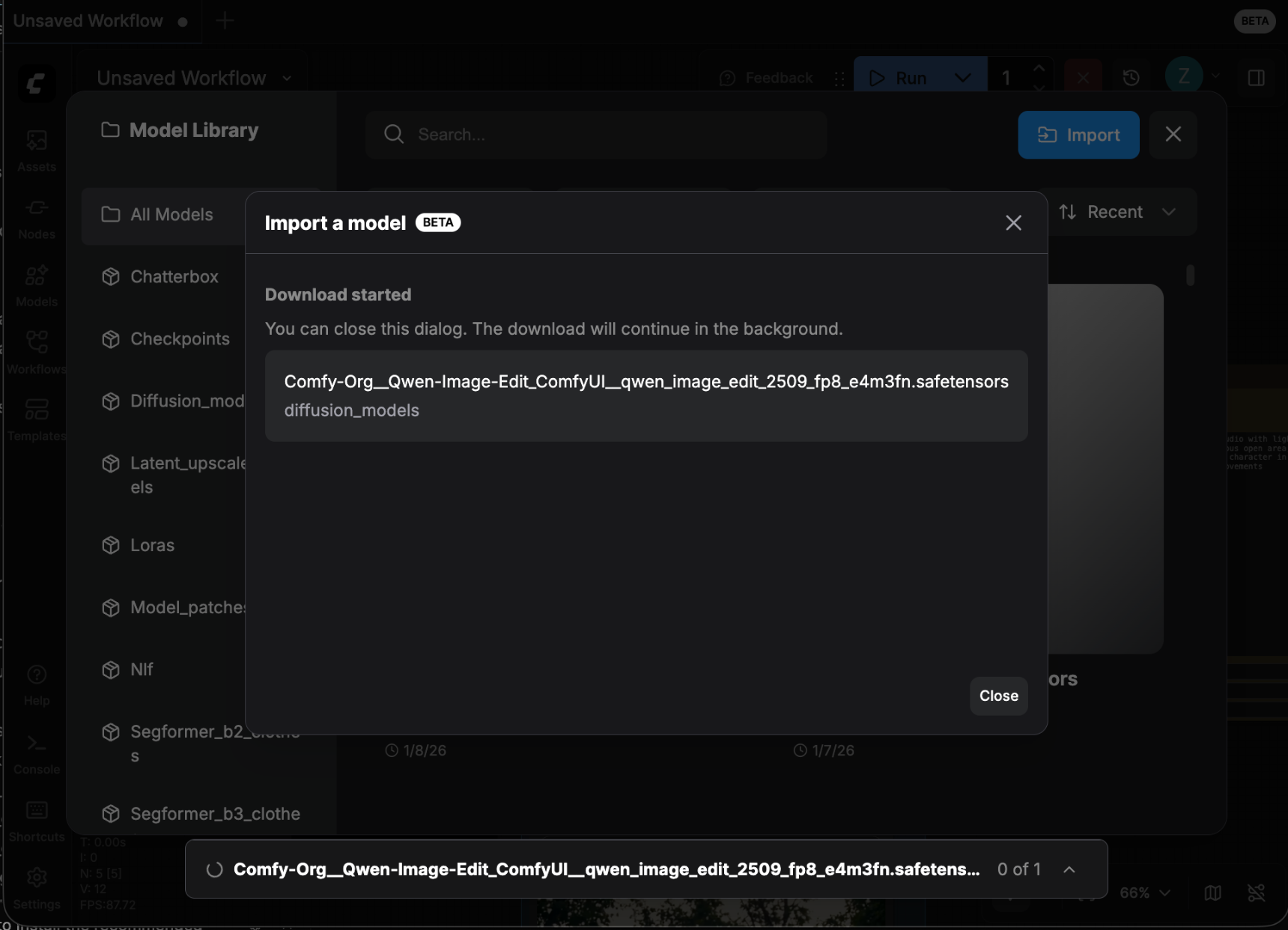 Import Modal