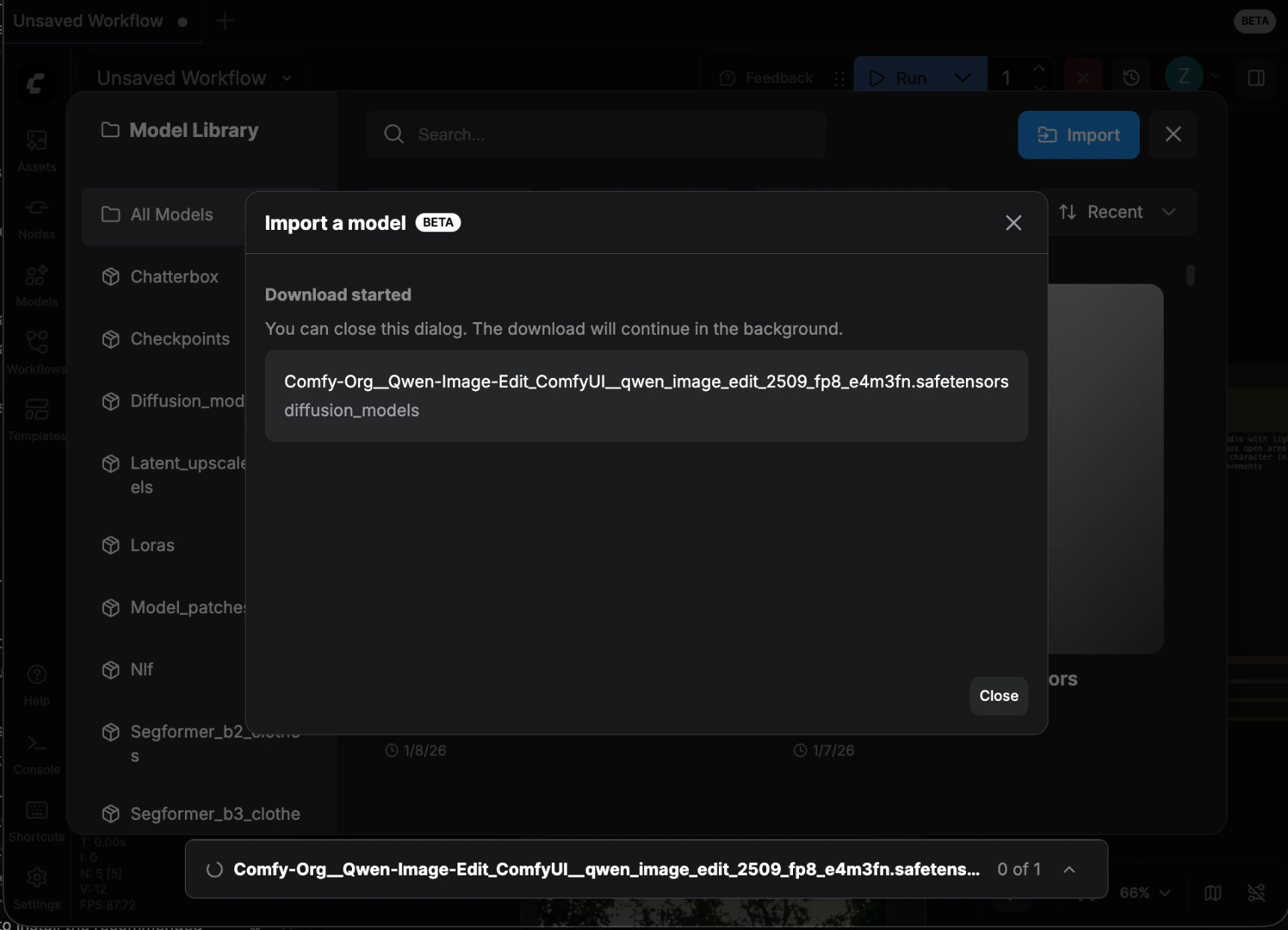 Import Modal
