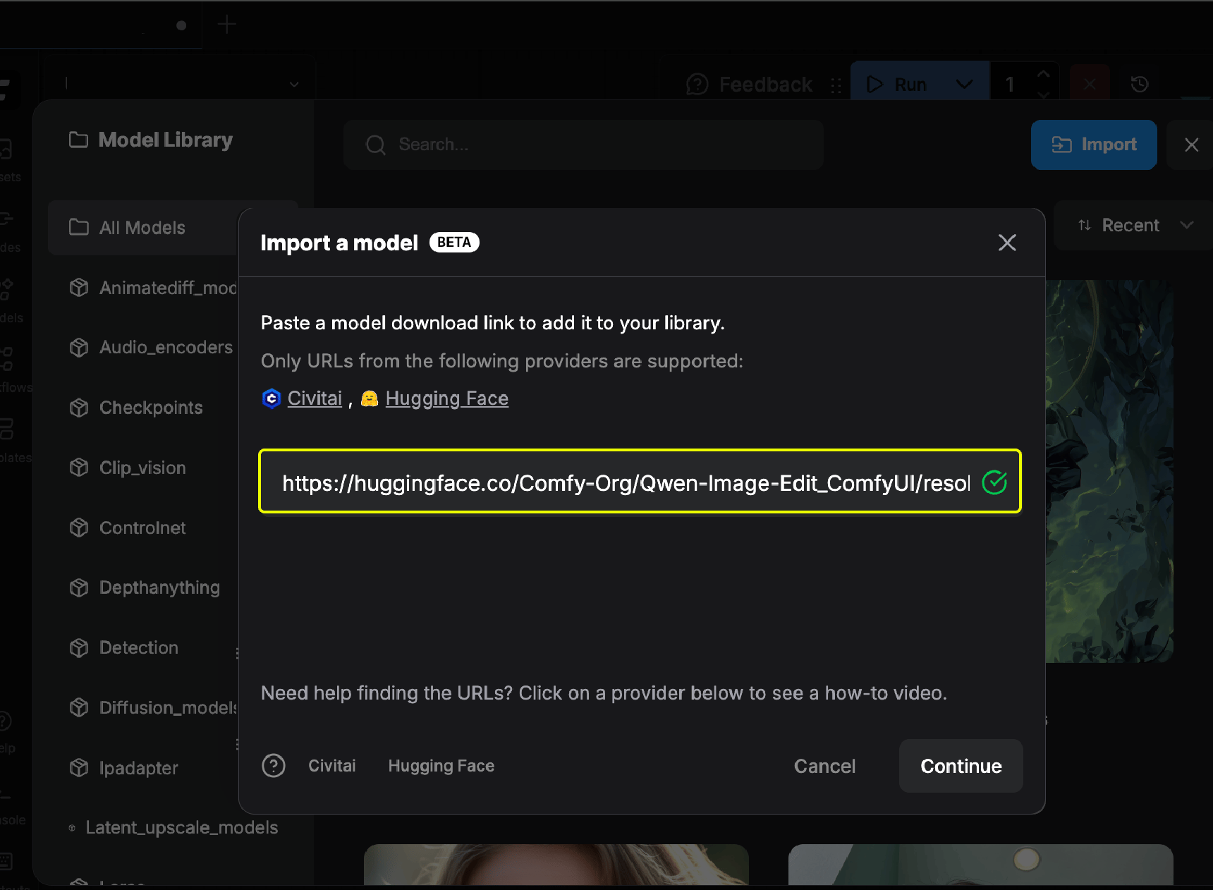 Import Modal