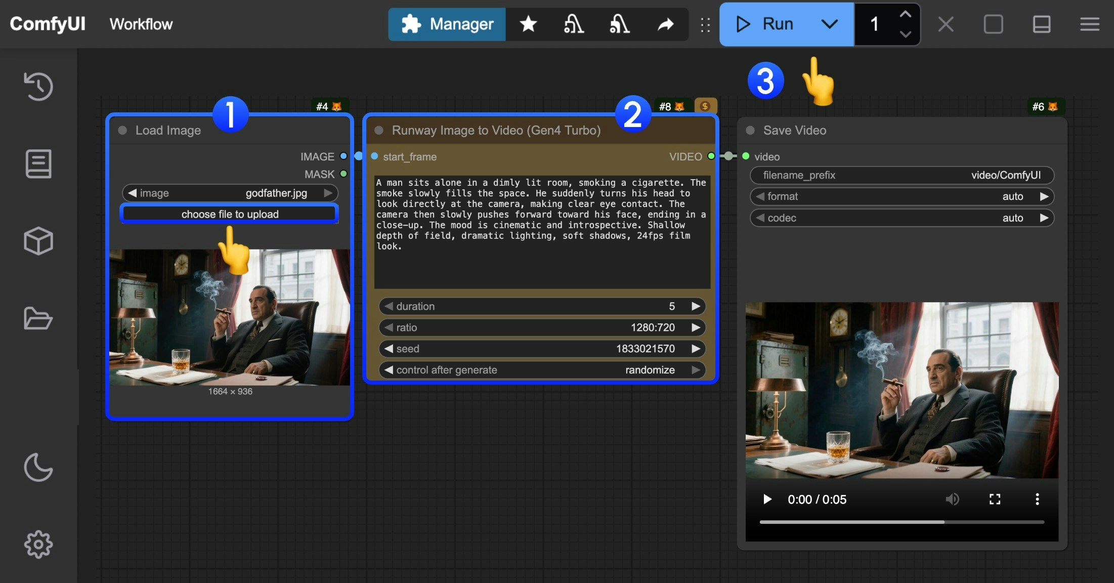 ComfyUI Runway gen4 turbo image to video Step Guide