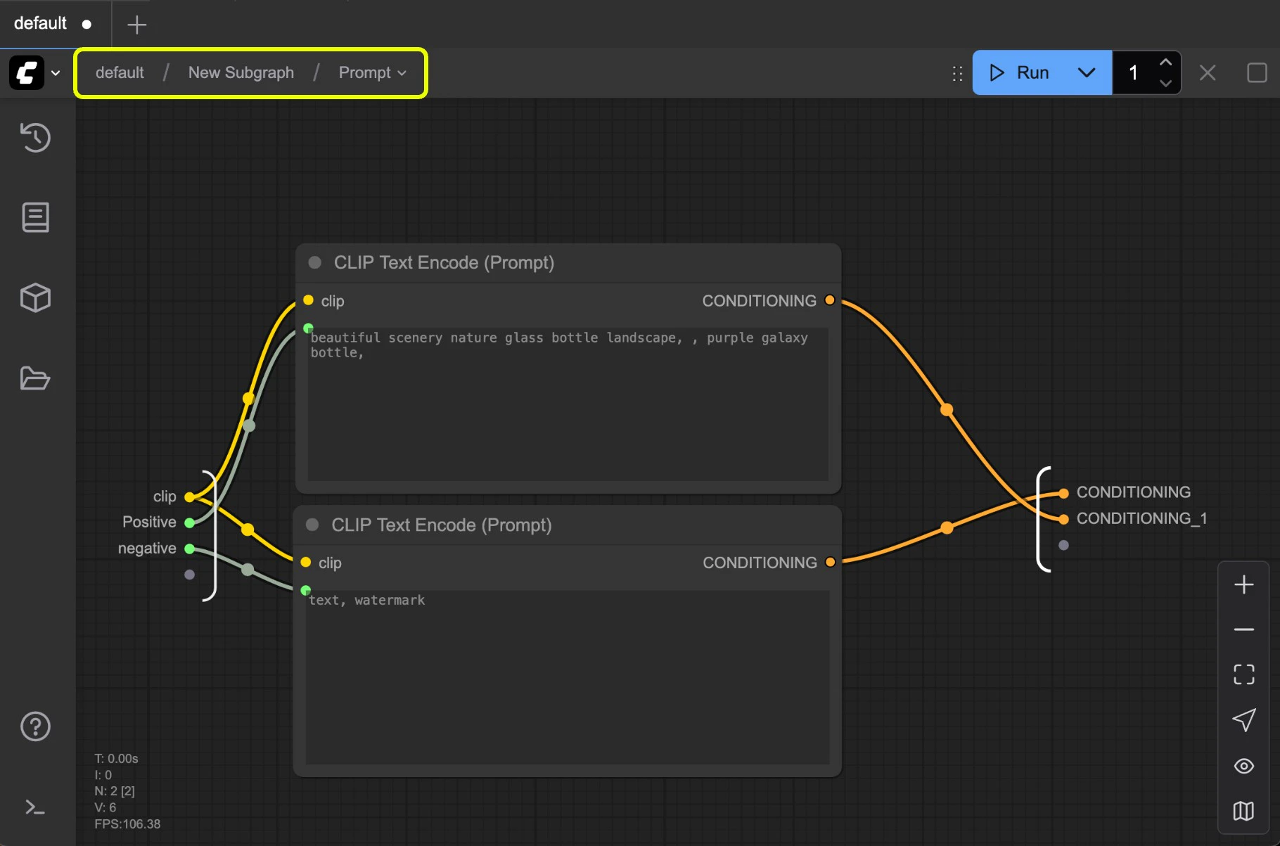 Nested subgraph navigation