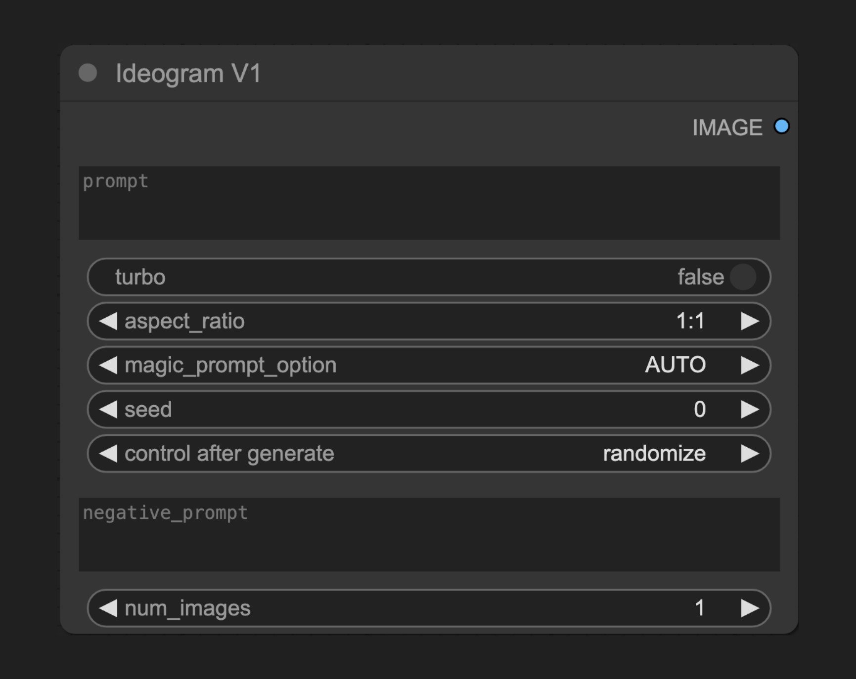 ComfyUI Native Ideogram V1 Node