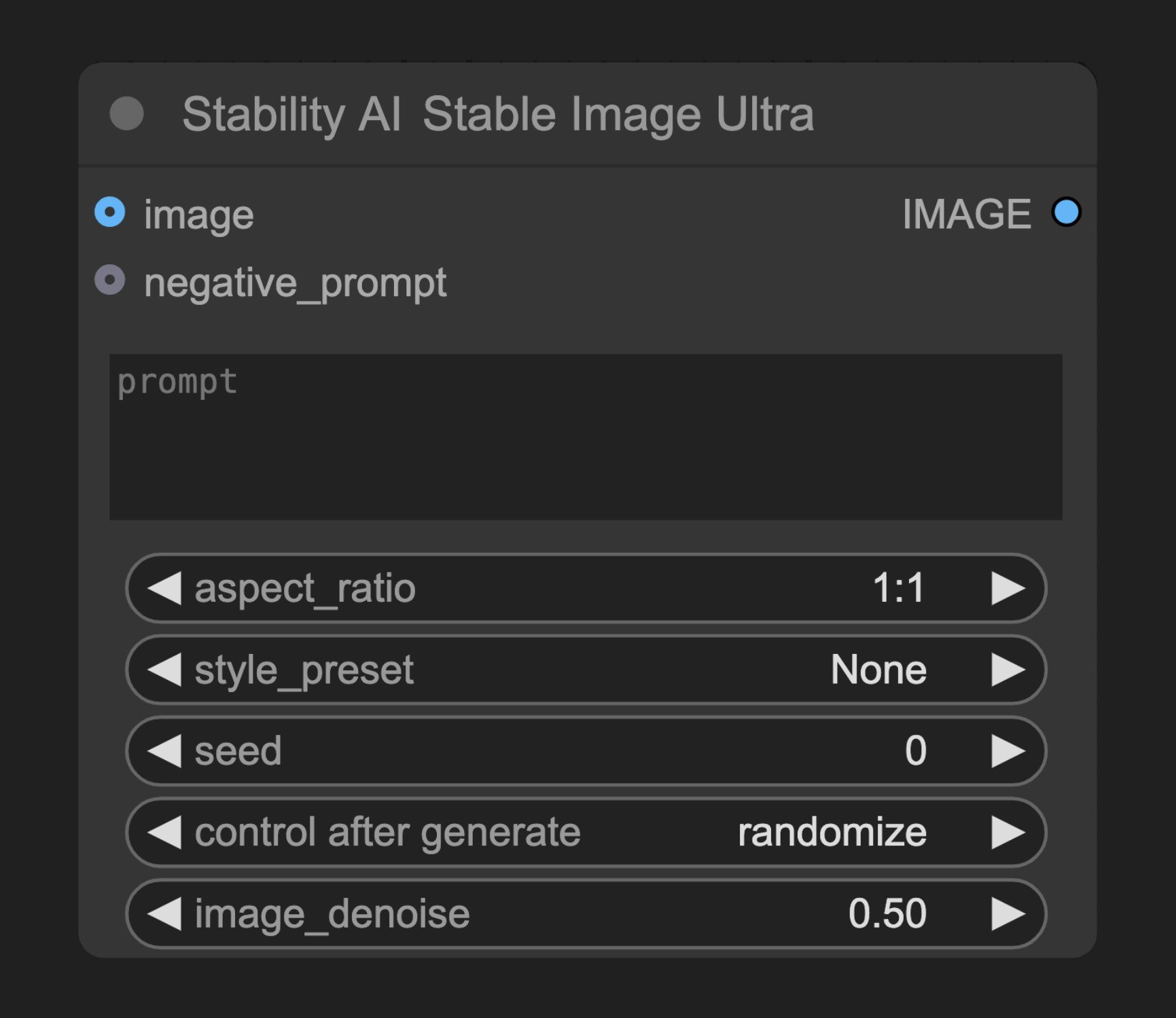 ComfyUI Native Stability Stable Image Ultra Node