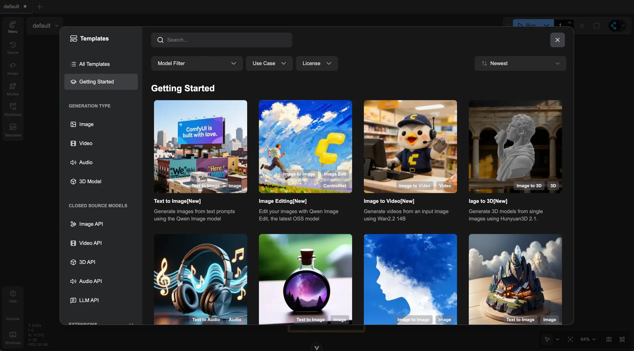 Select workflow template