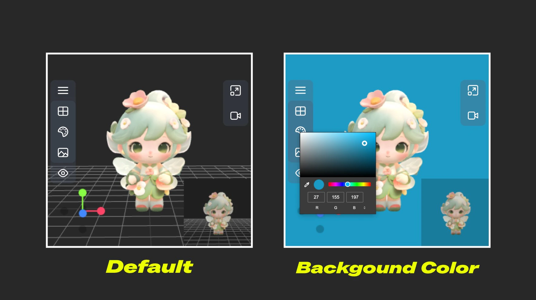 Initial Background Color vs Modified