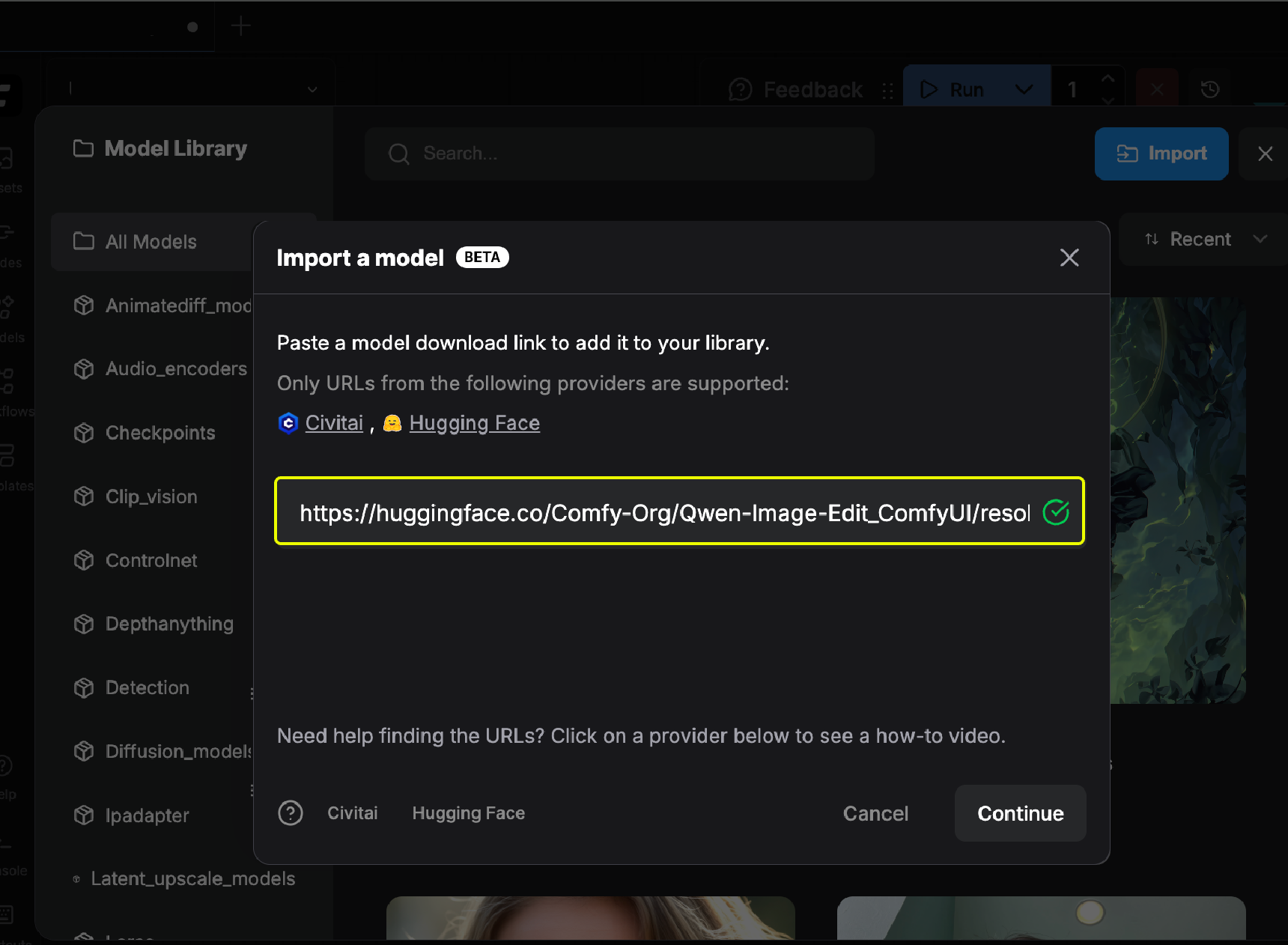 Import Modal