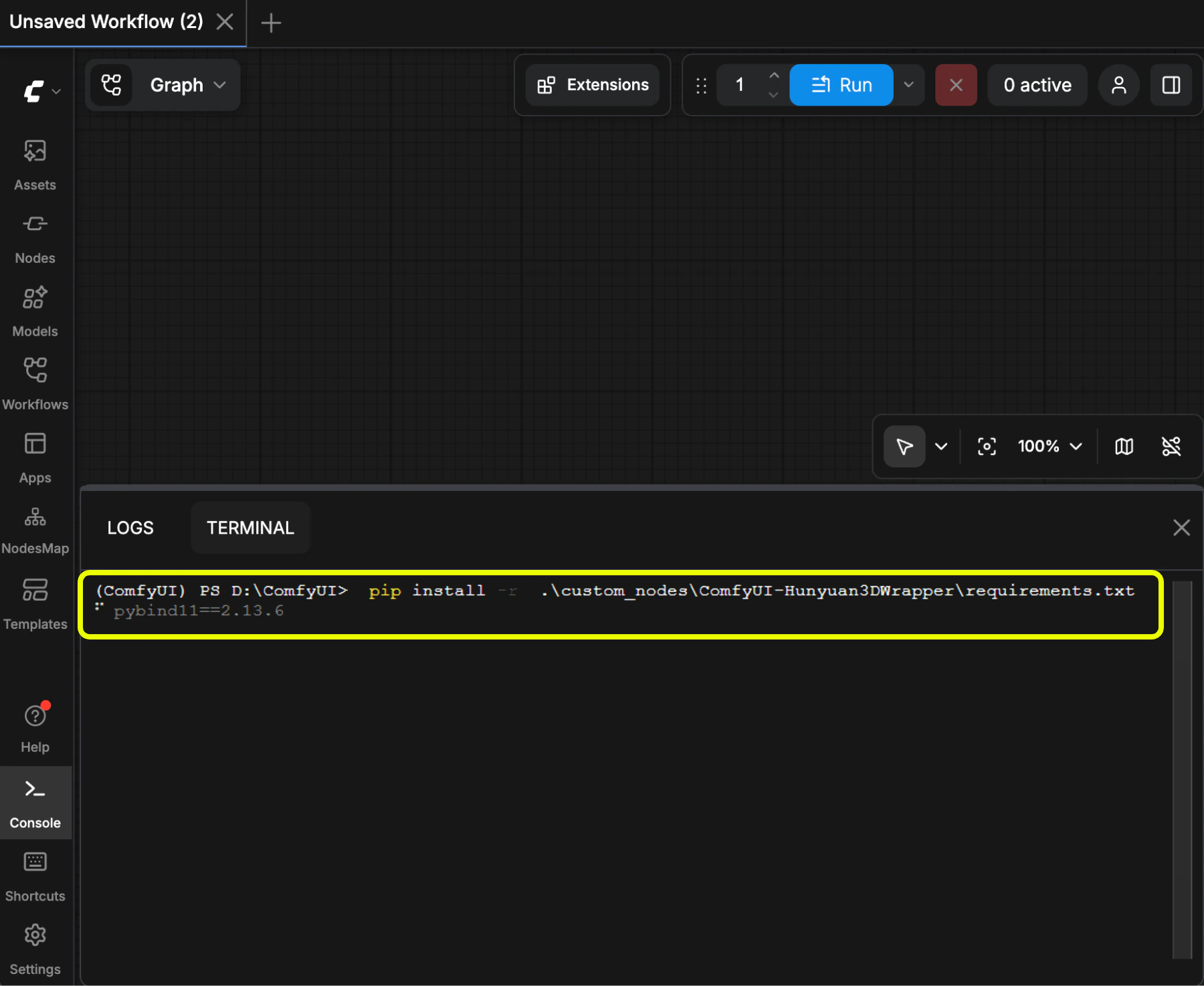 ComfyUI Desktop Dependency Installation