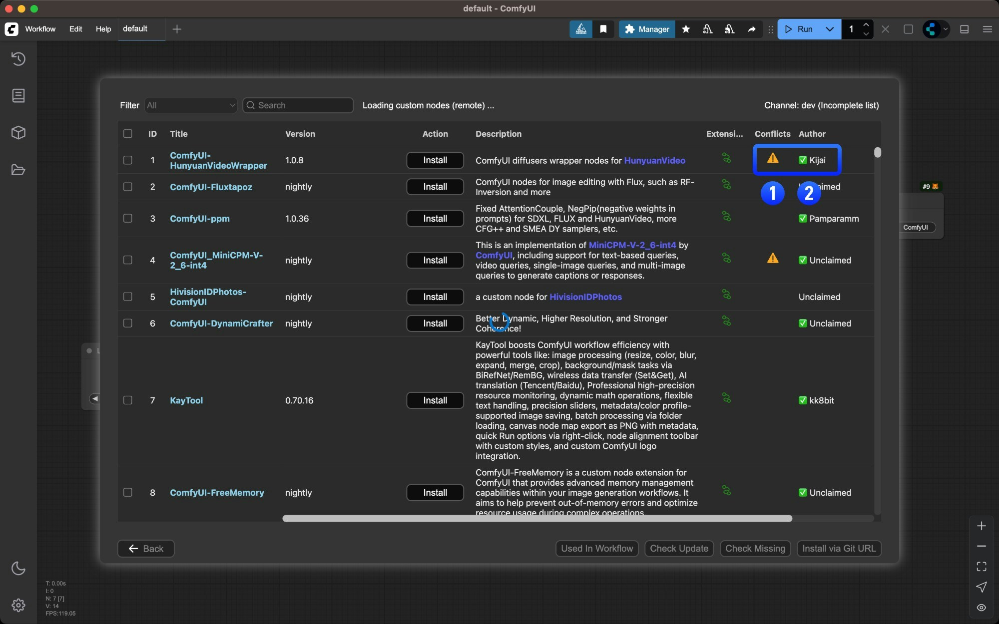 Enter node name in search box