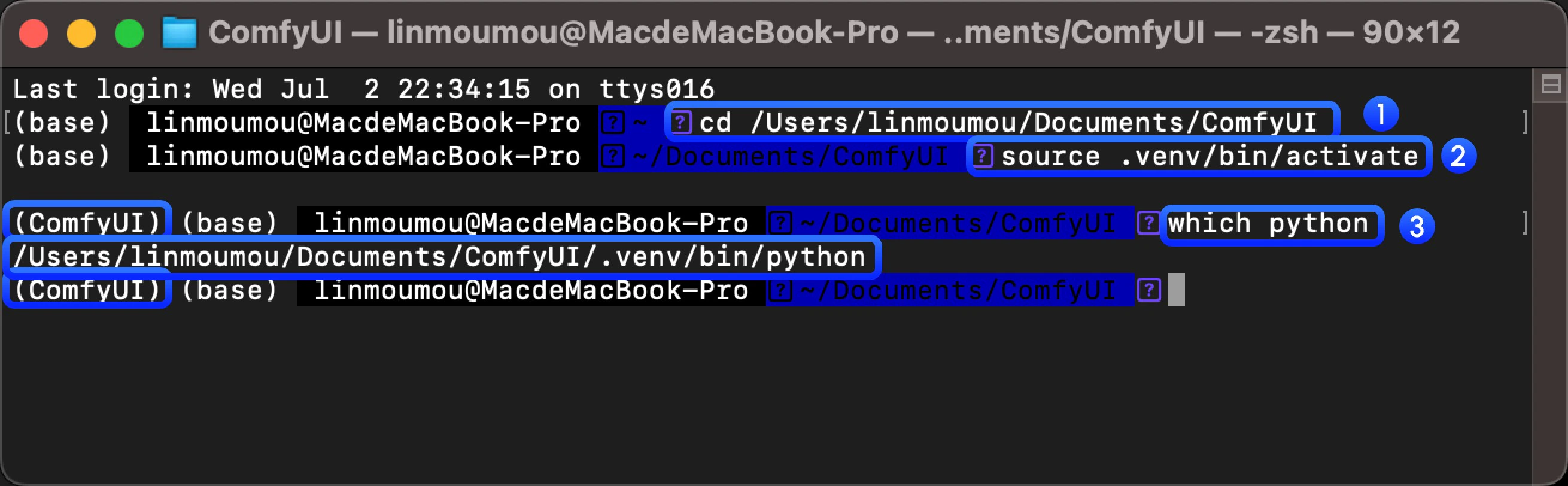 Using system to activate environment
