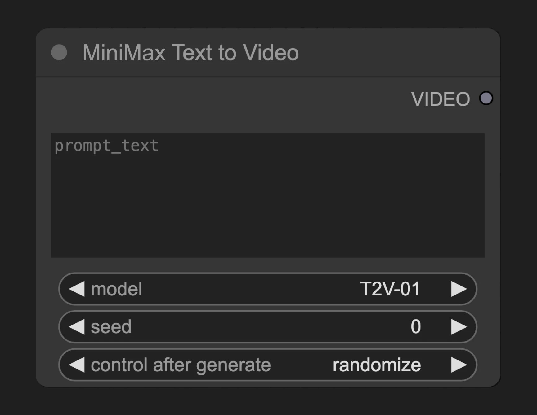 ComfyUI 原生 MiniMax Text to Video 节点