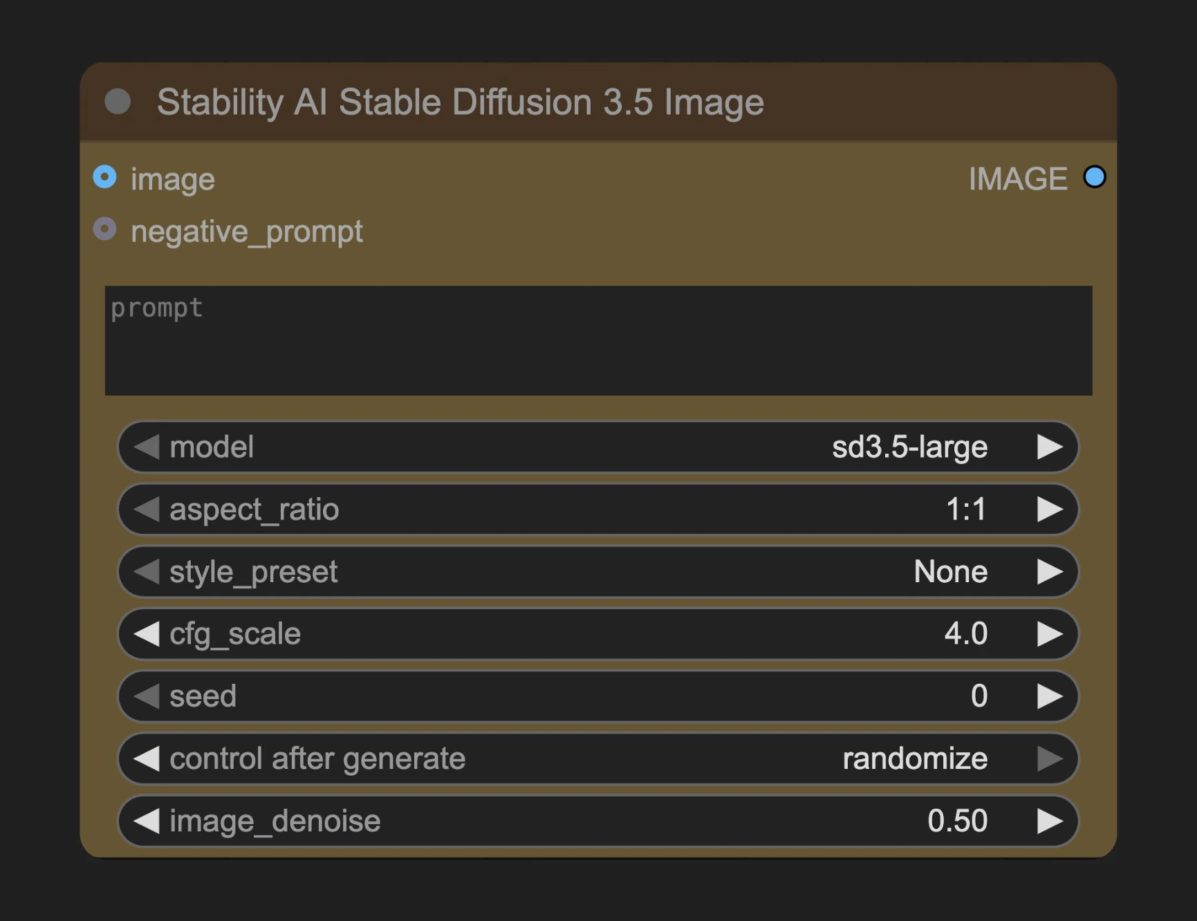 ComfyUI Native Stability AI Stable Diffusion 3.5 Node