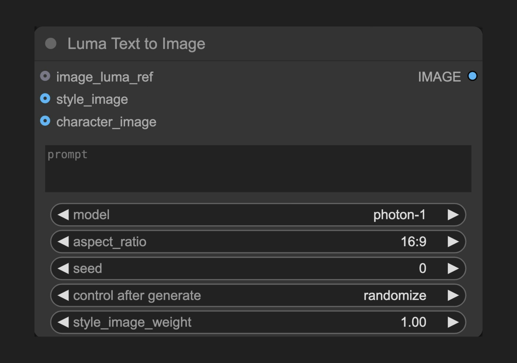 ComfyUI 原生 Luma Text to Image 节点