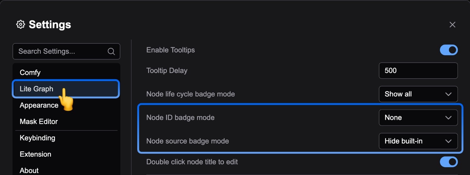 Badge Settings