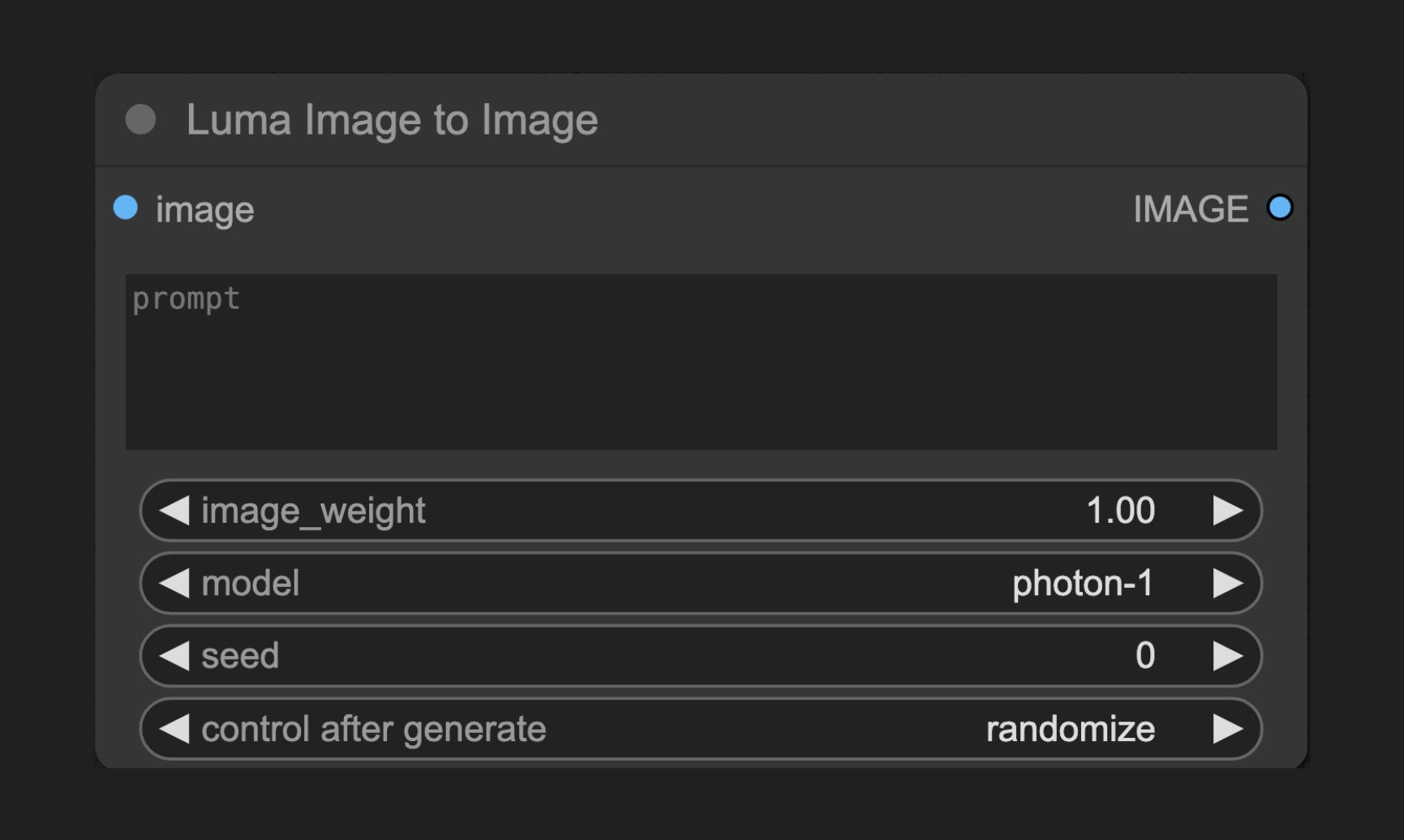 ComfyUI Built-in Luma Image to Image Node
