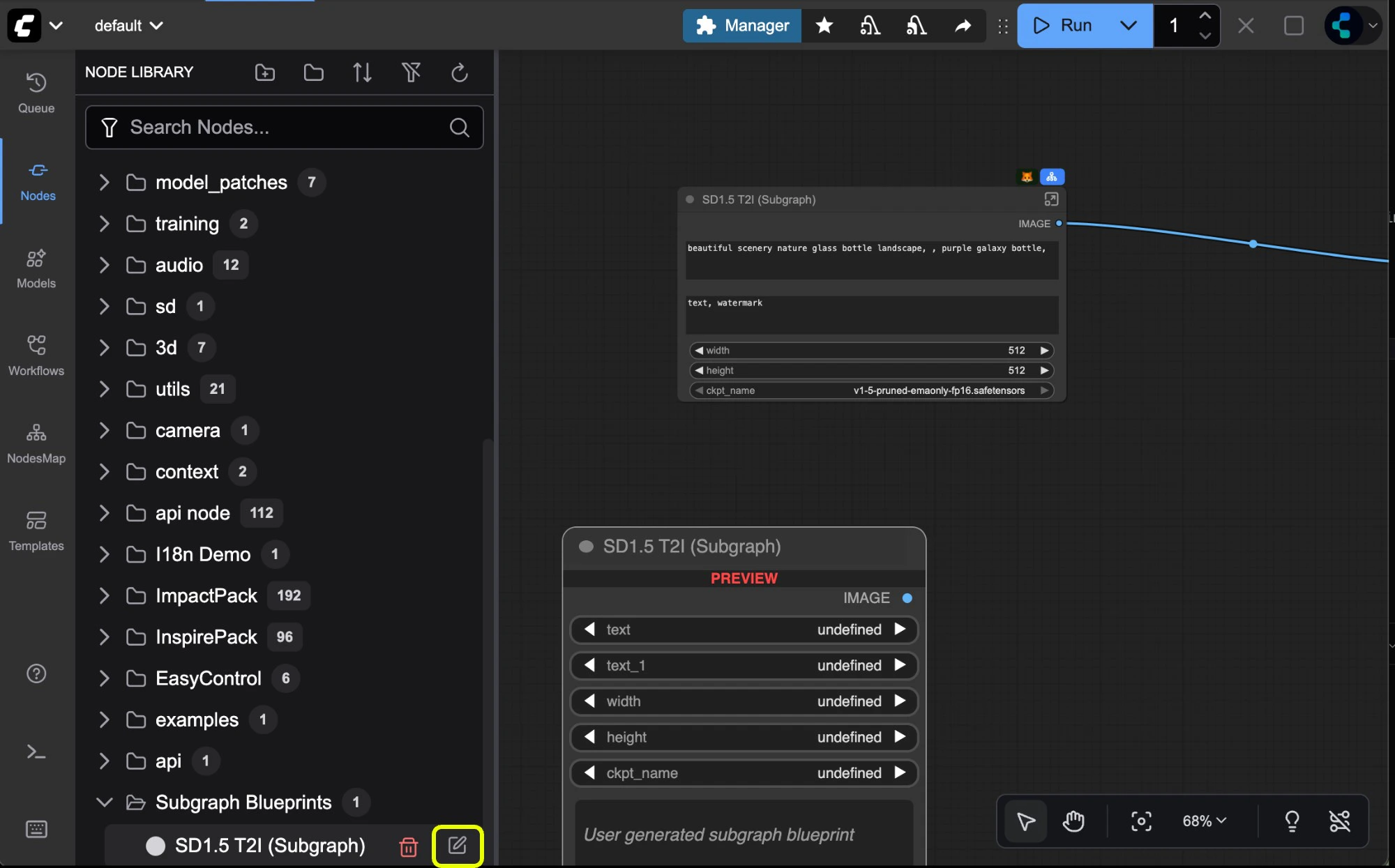 Edit Subgraph Blueprint
