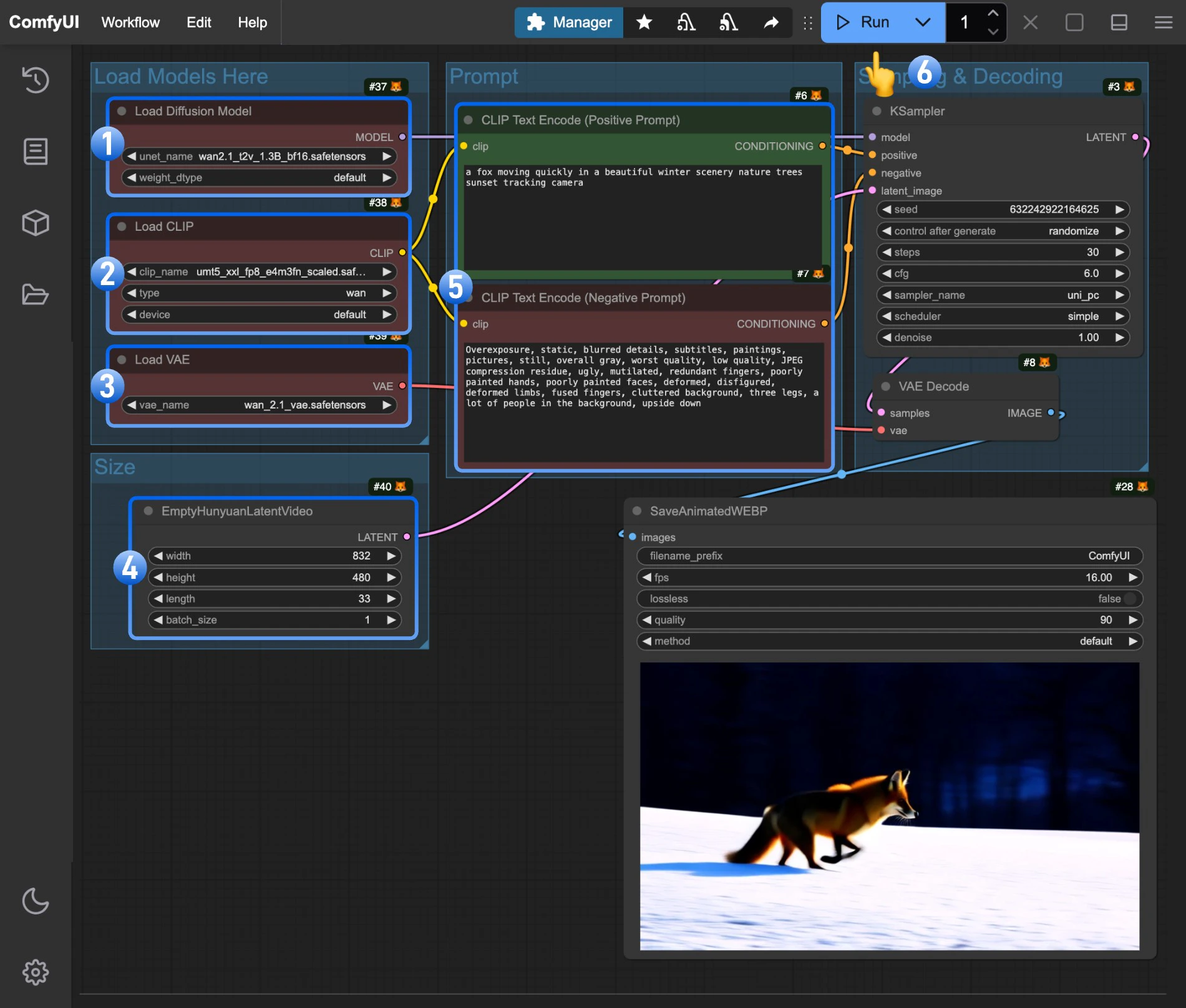 ComfyUI Wan2.1 Workflow Steps