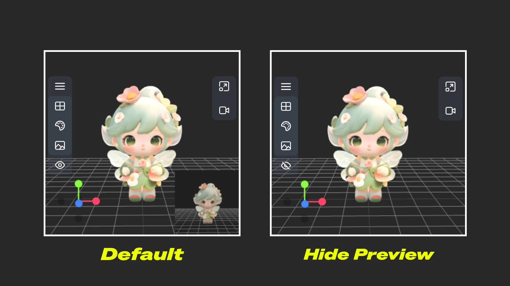 Preview vs hide preview