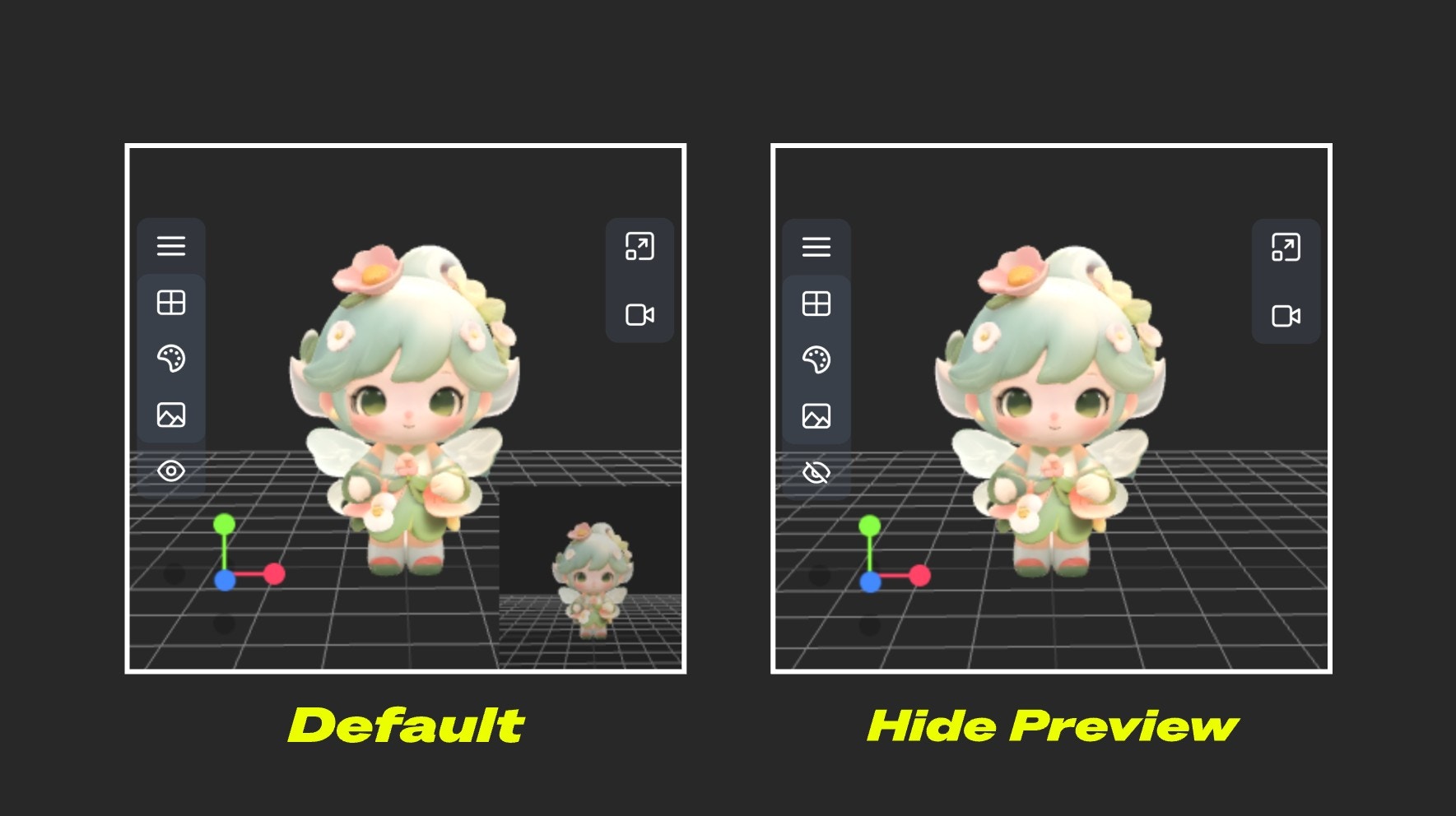 Preview vs hide preview