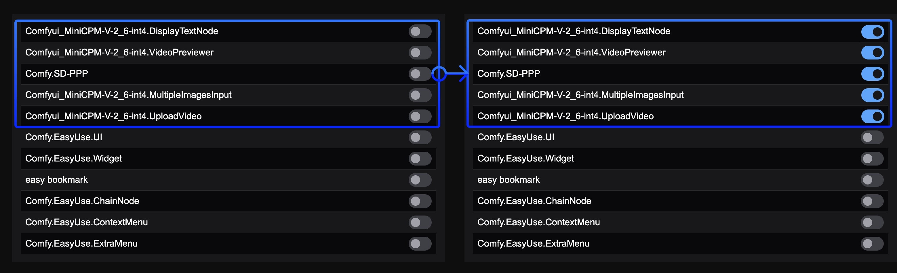 Enable frontend extensions