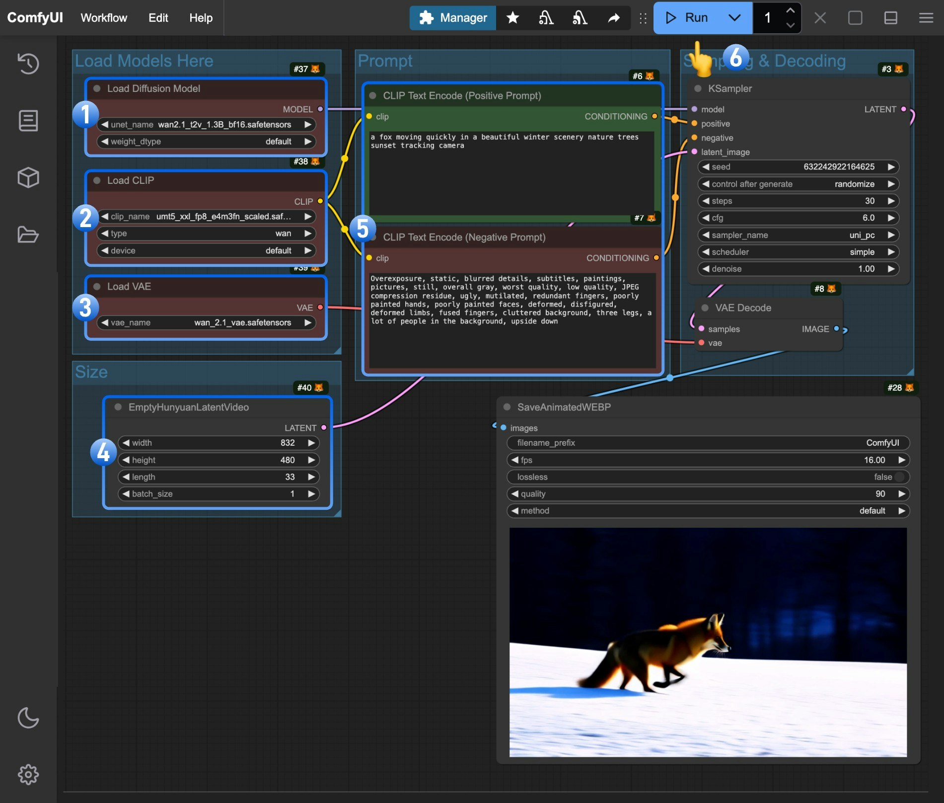 ComfyUI Wan2.1 Workflow Steps