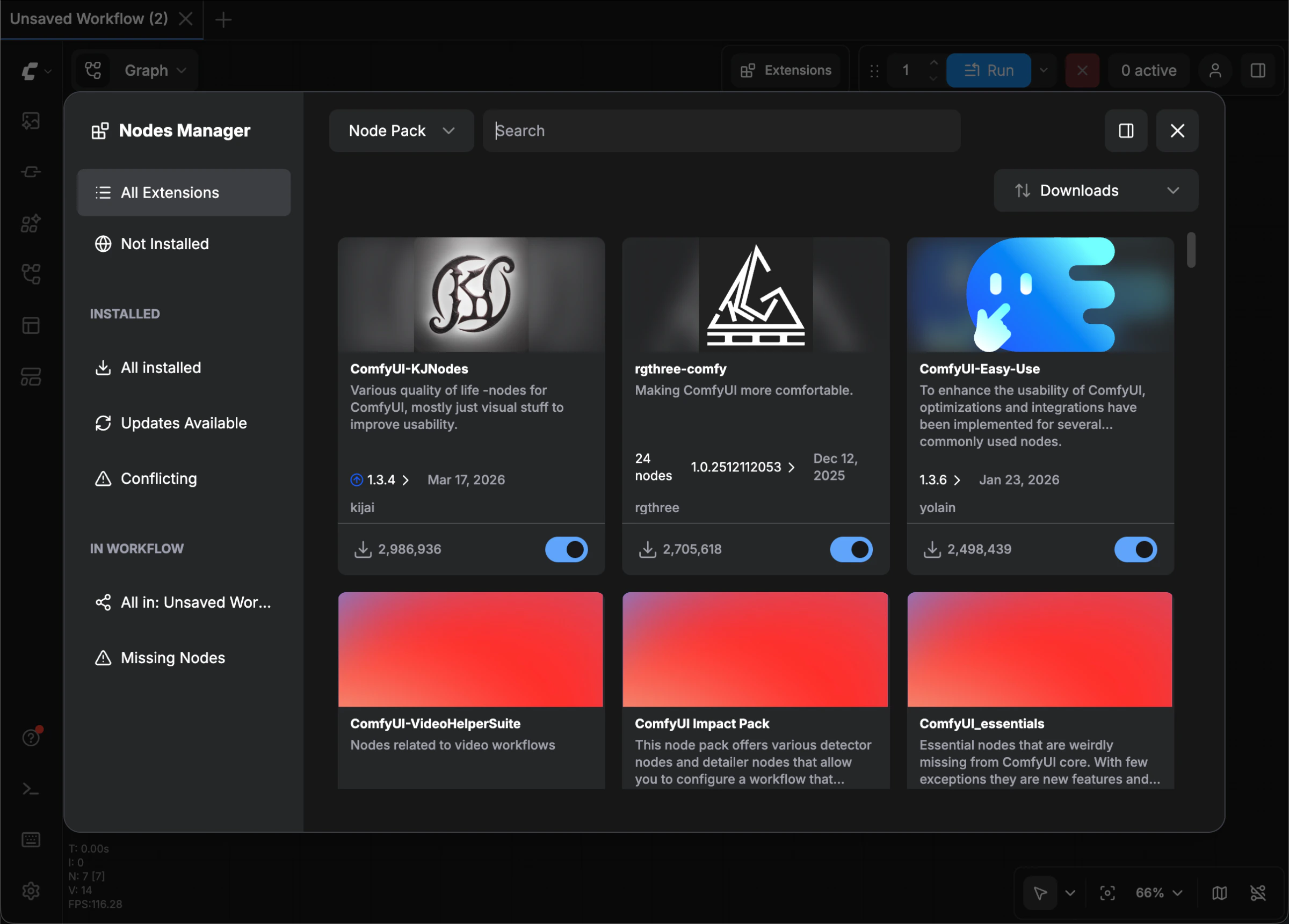ComfyUI-Manager dialog