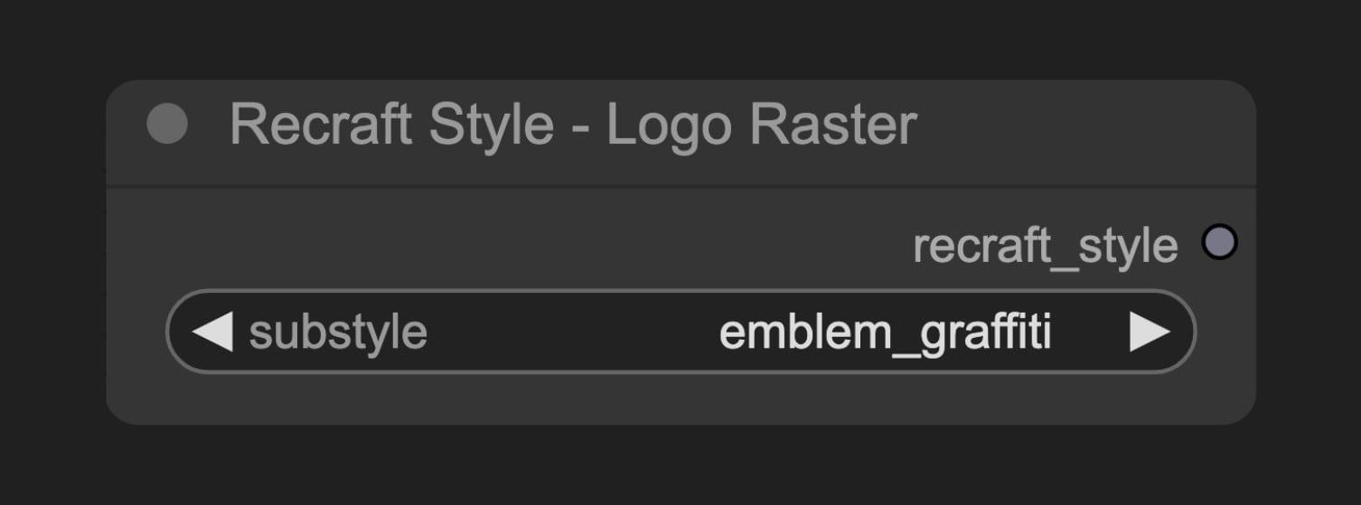 ComfyUI 組み込み Recraft Style - Logo Raster ノード