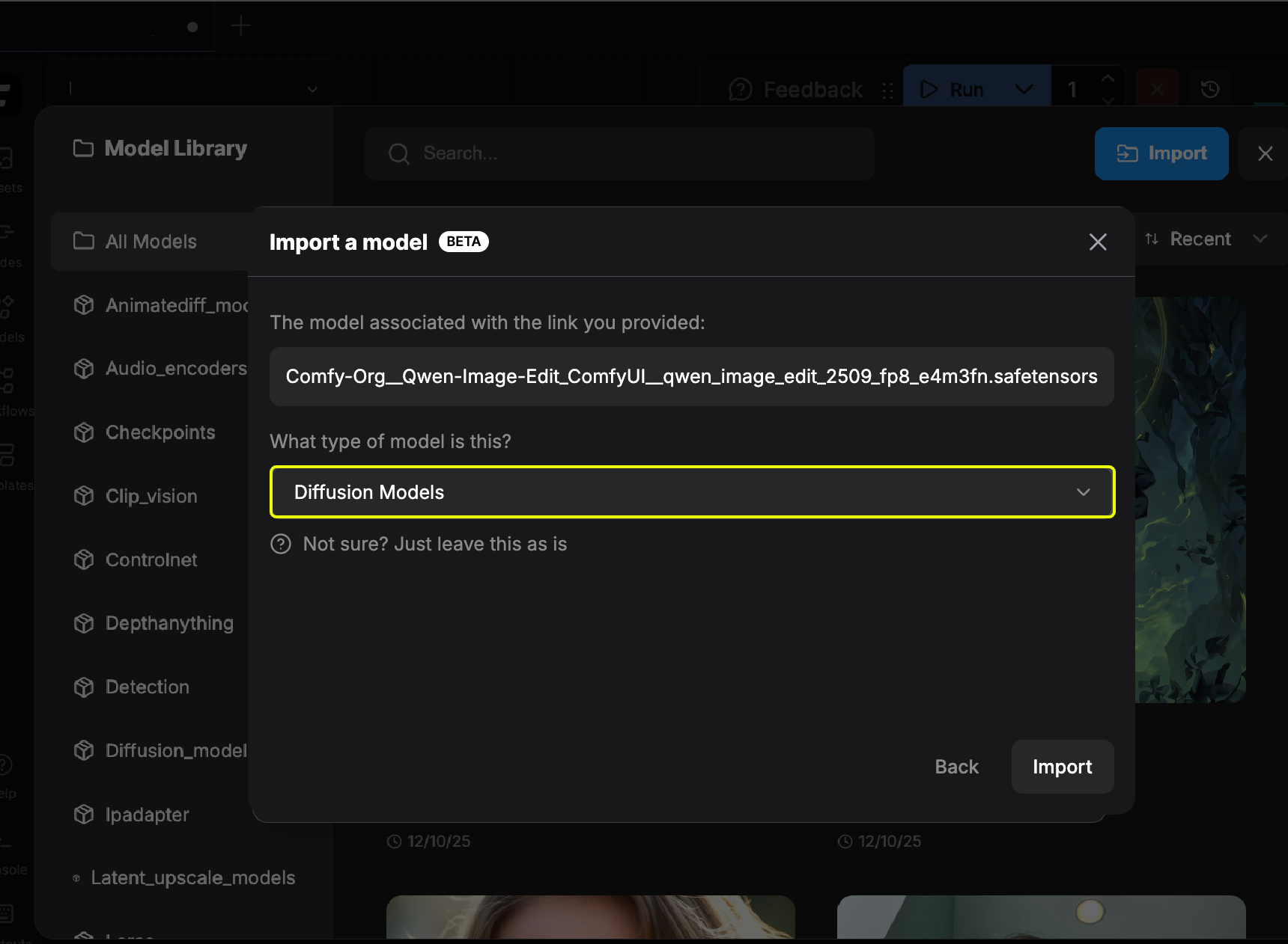 Import Modal