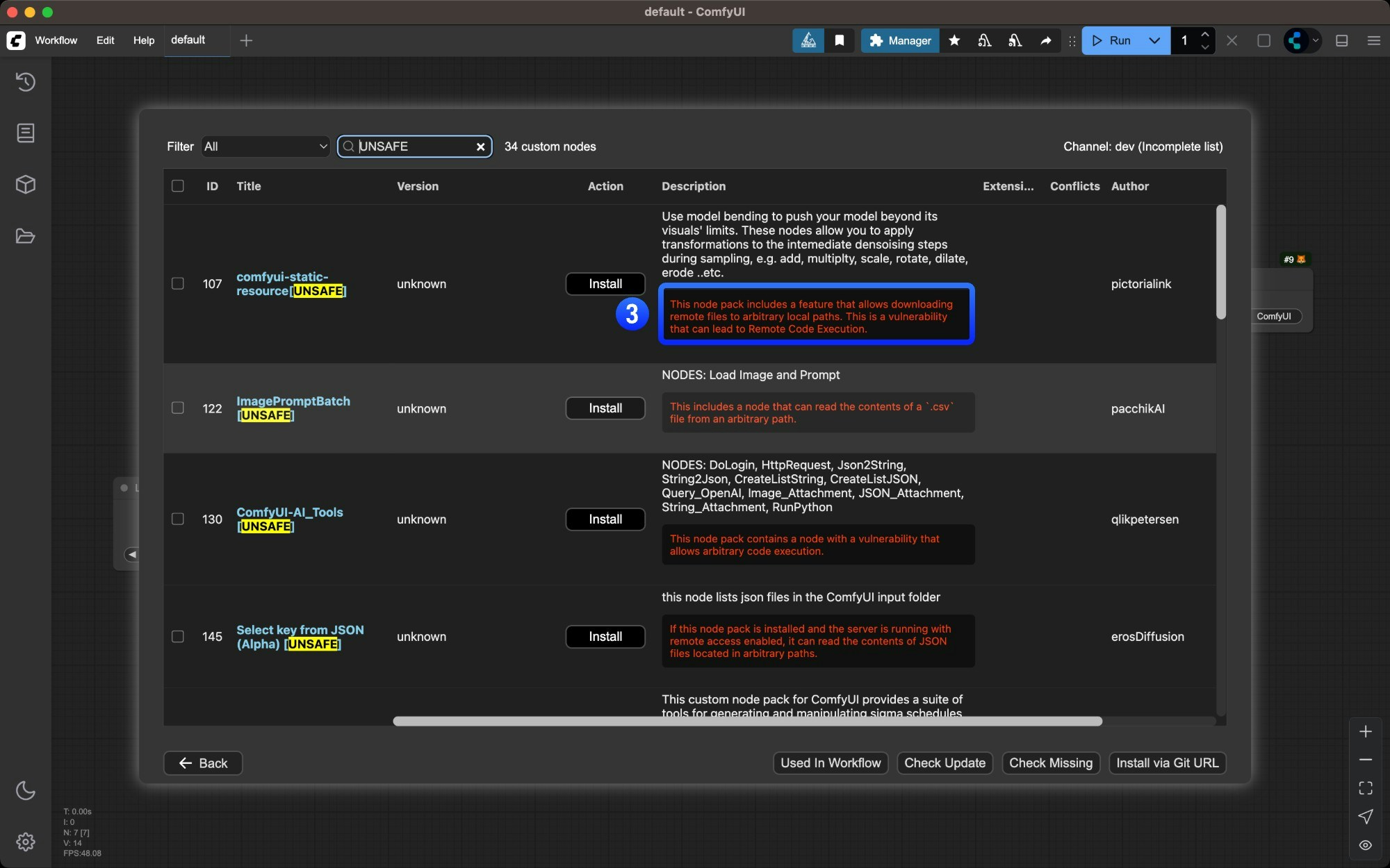 Enter node name in search box
