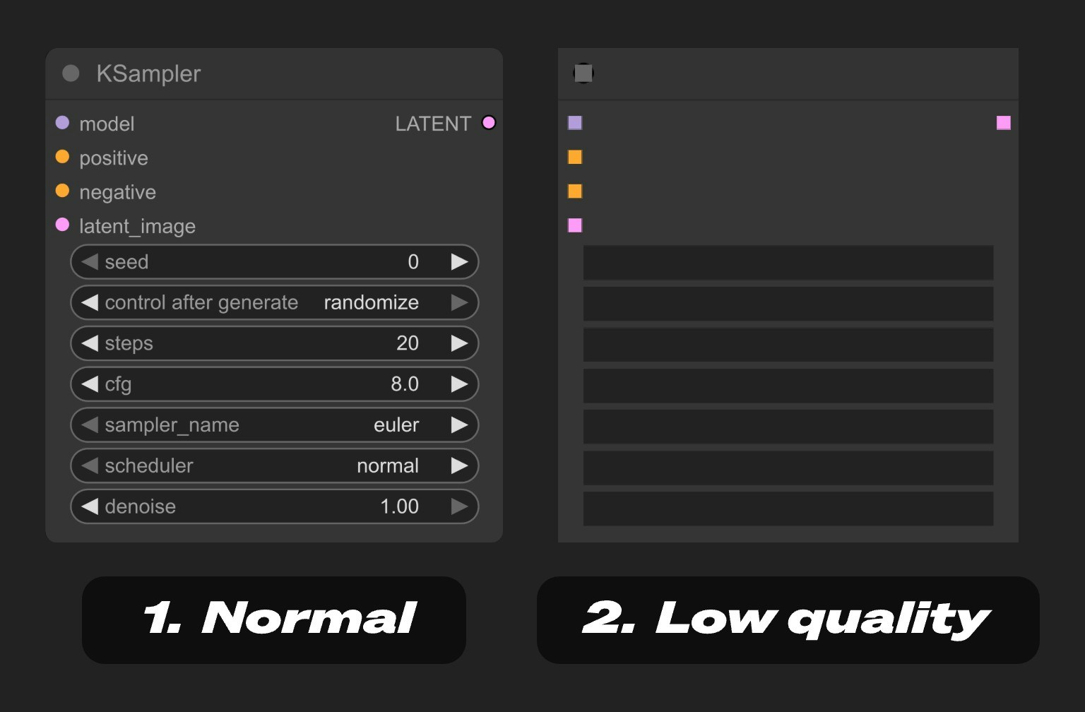 Low quality rendering