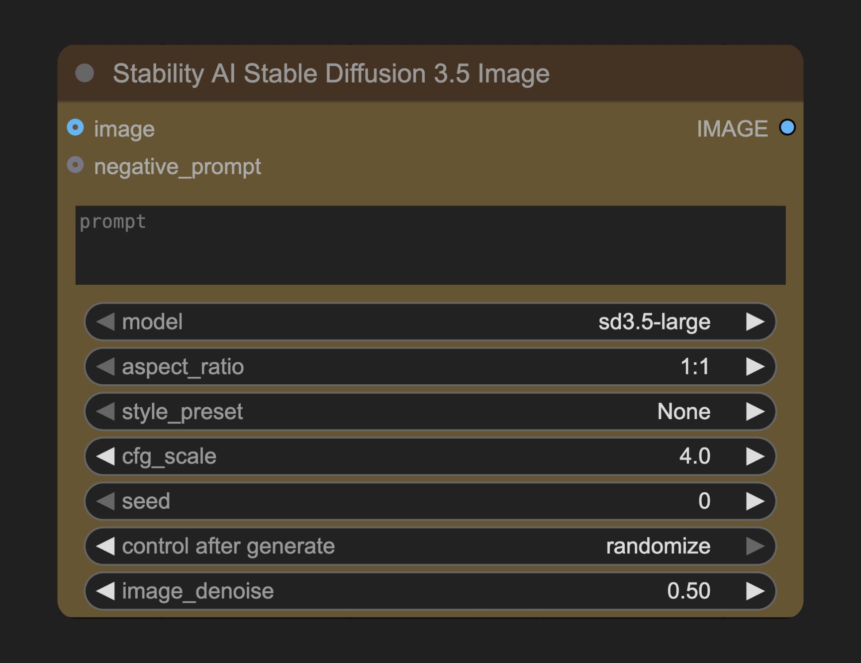 ComfyUI Native Stability AI Stable Diffusion 3.5 Node