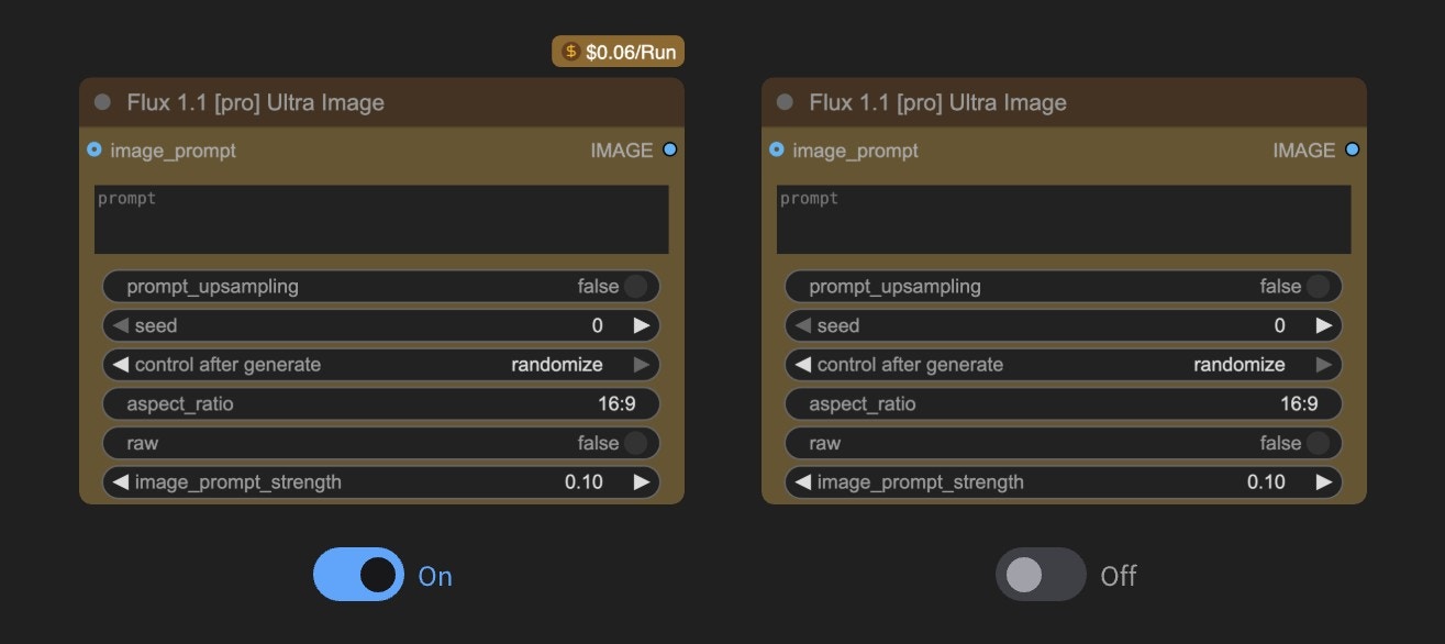 Show API node pricing badge