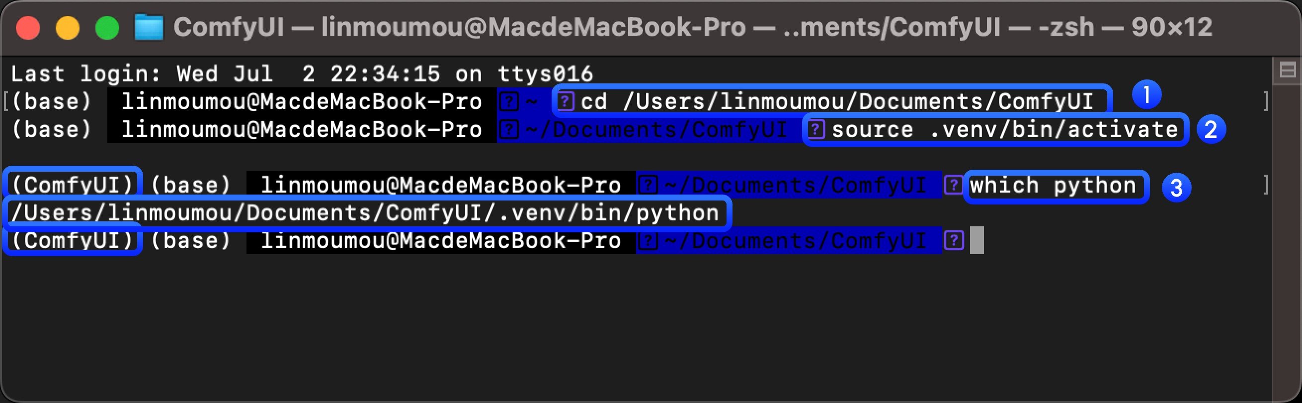 Using system to activate environment