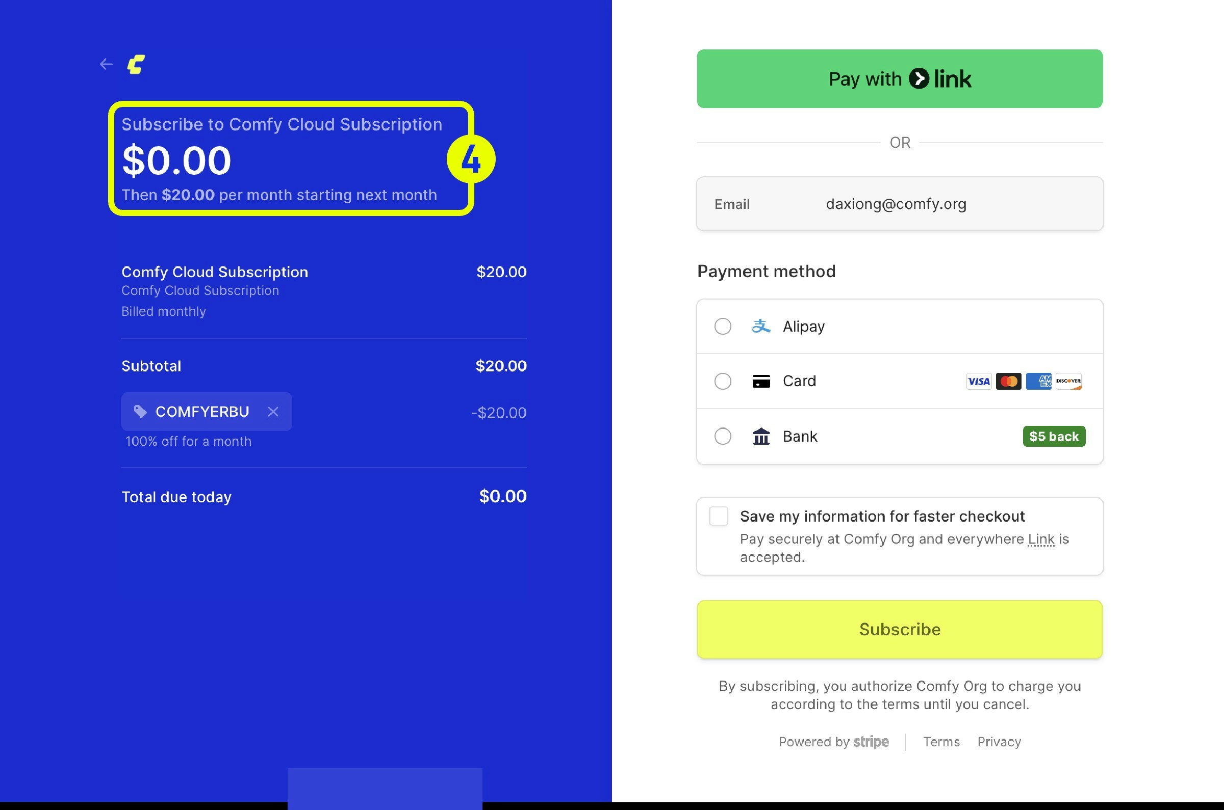 Discount applied successfully