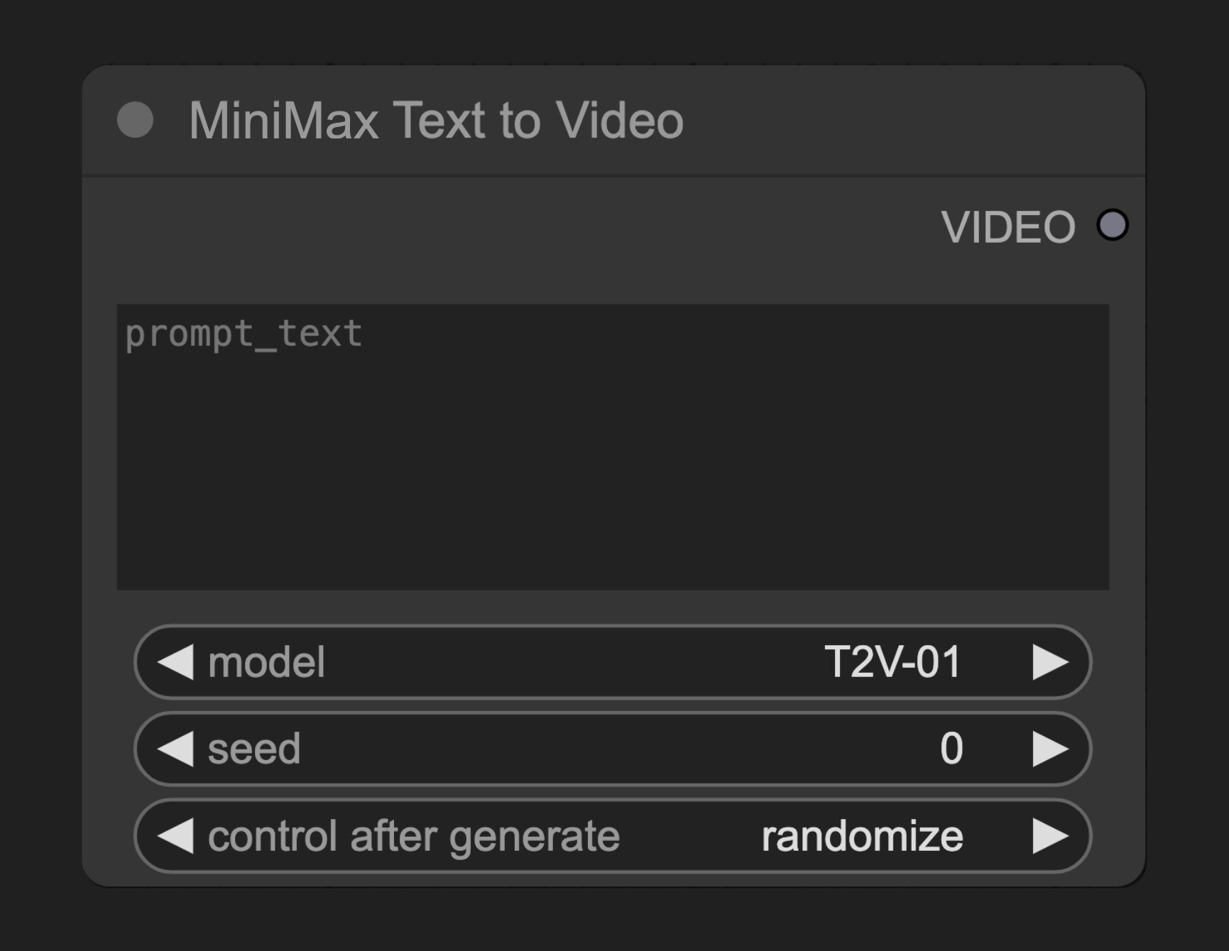 ComfyUI 原生 MiniMax Text to Video 节点