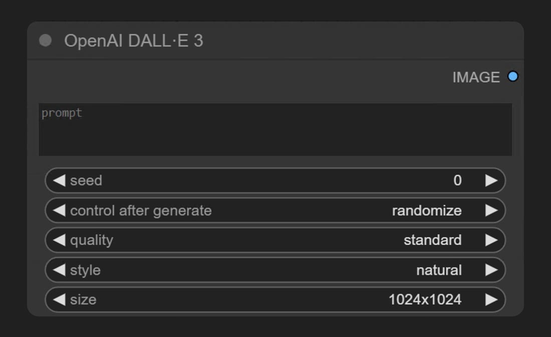 OpenAI DALL E 3 Node ComfyUI openai-dall-e-3-node-comfyui